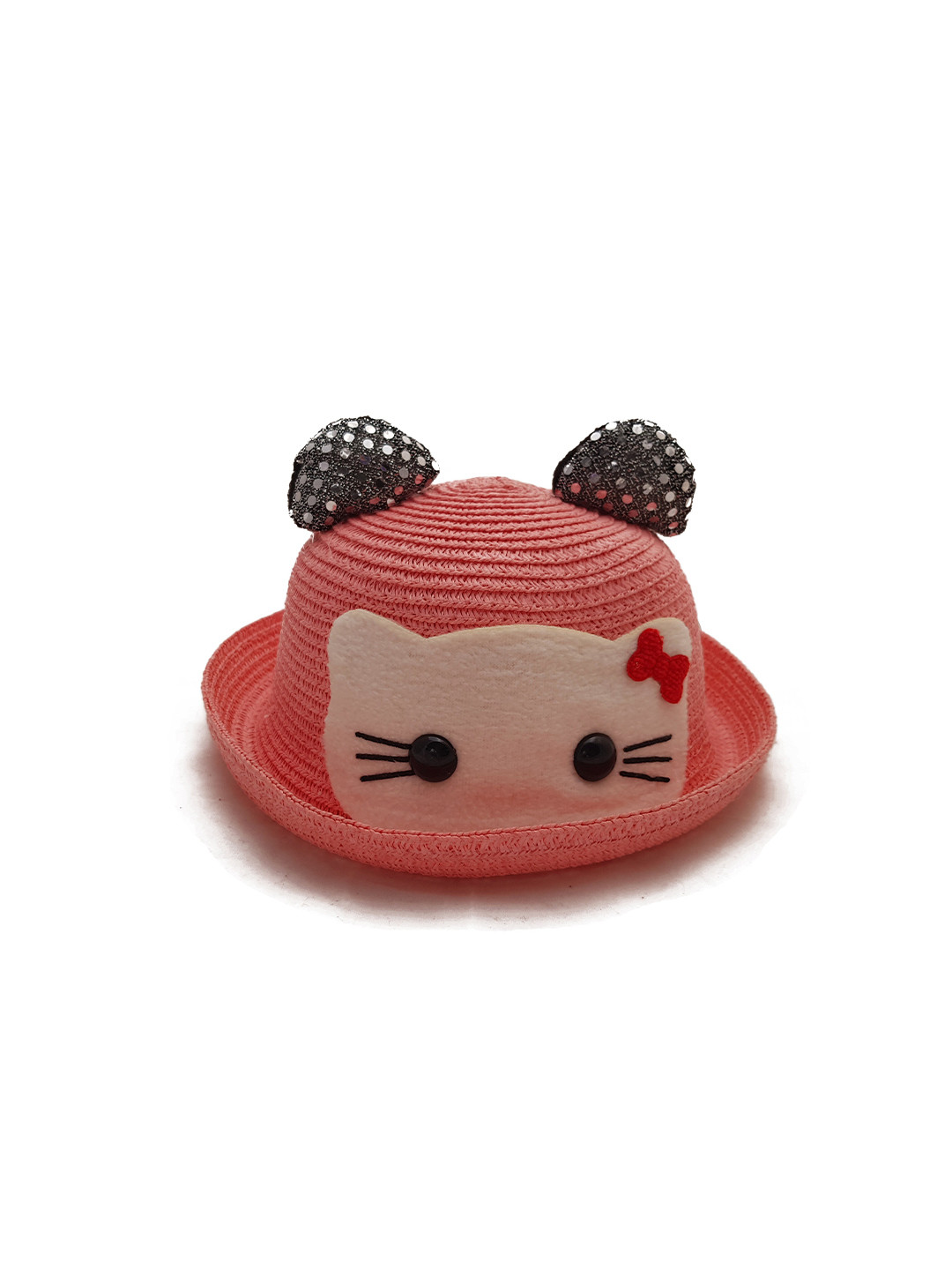 JENNA Girls Cat Applique Sun Hat