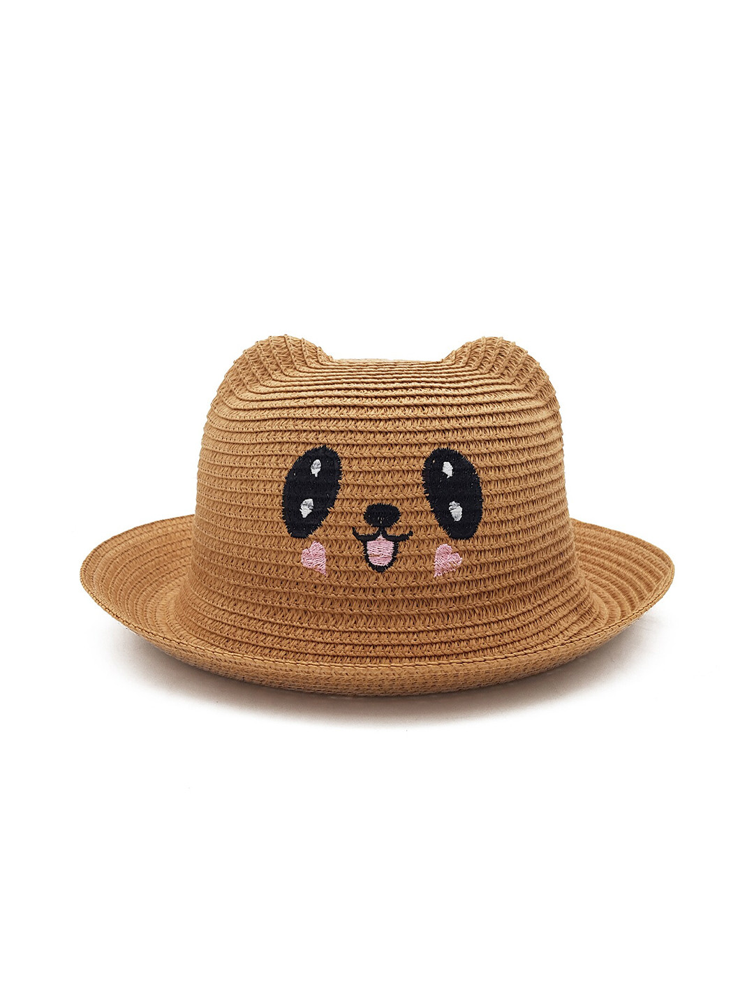 JENNA Boys Cute Face Embellished Straw Hat