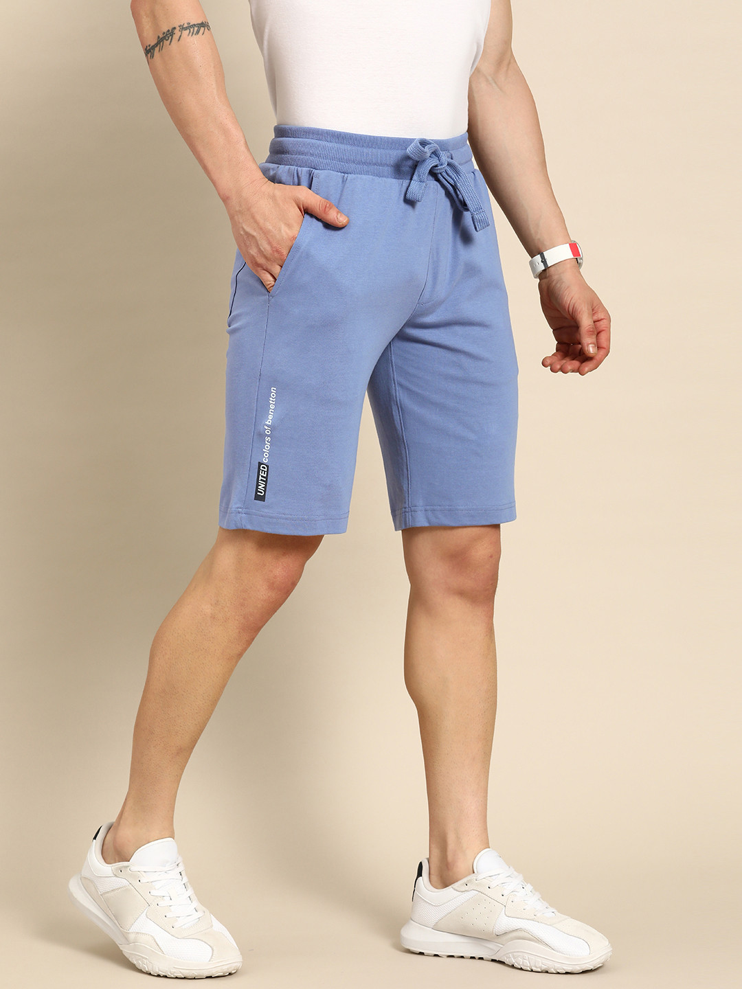 Short Verano Hombre Casual Pantalones Cortos United Colors Of Benetton Para Hombre - 100% Algodón, Corte Medio Pantalones Cortos Hombre Benetton