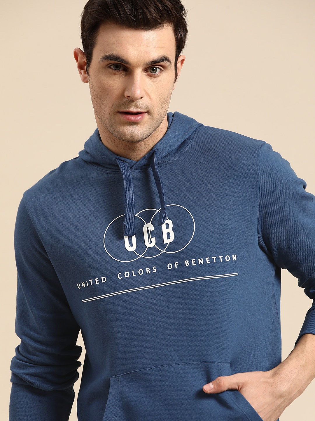 United colors of online benetton hooded sweatshirt