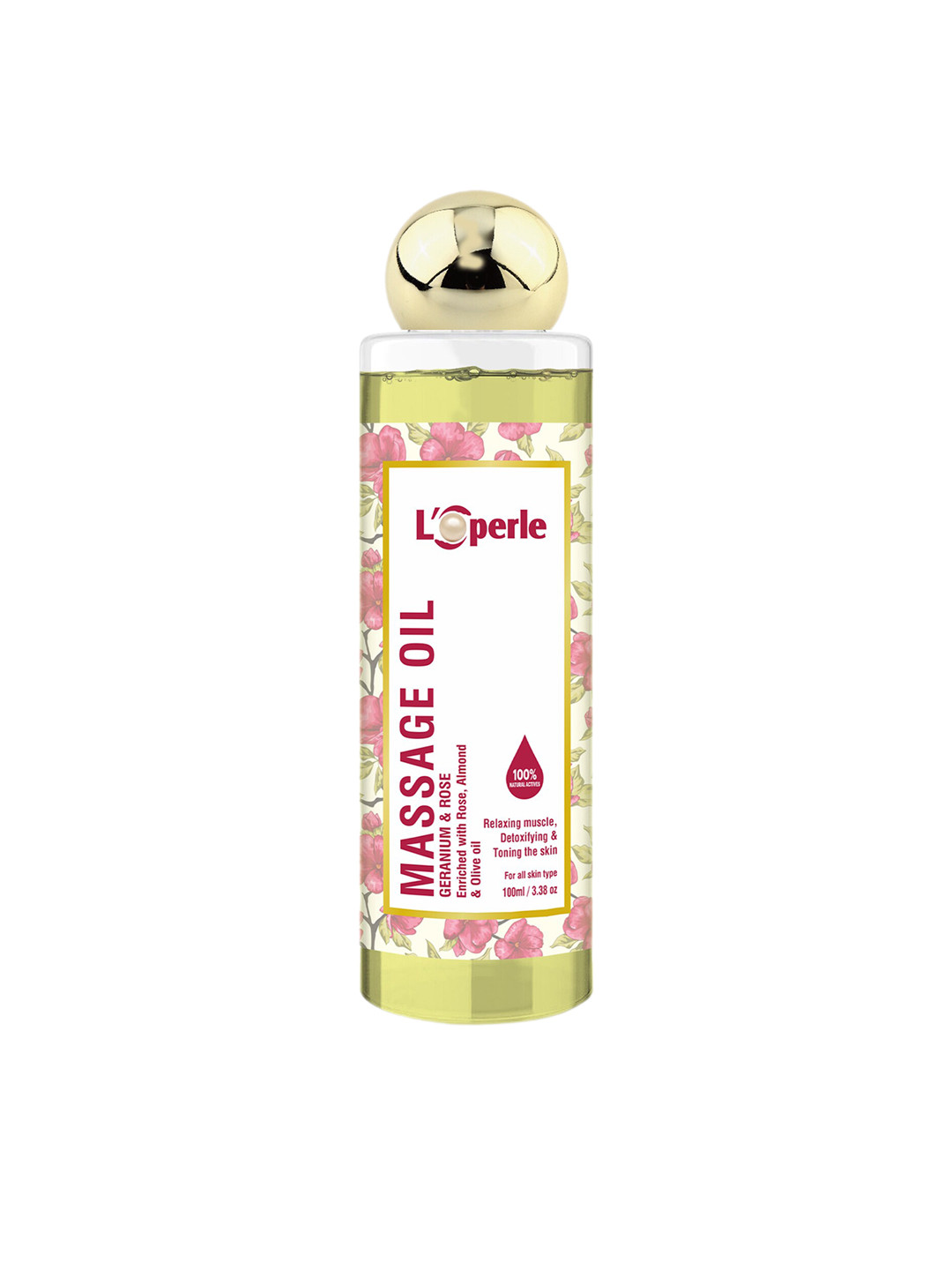 LOPERLE Geranium & Rose For Toning & Brightening Body Massage Oil-100ml