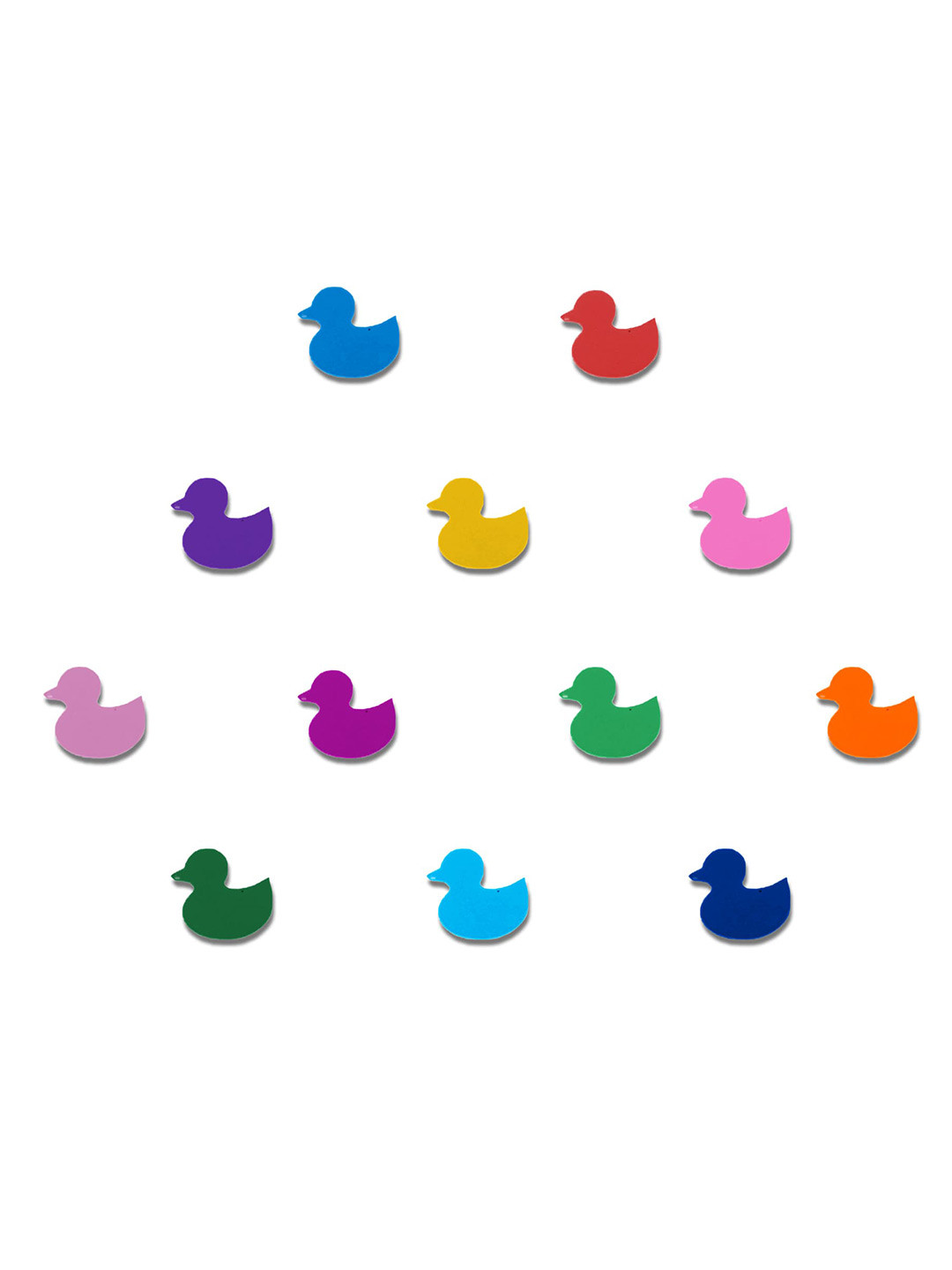 Comet Busters Multicoloured Embellished Reusable Duck-Shaped Designer Stickers - 12 Pcs