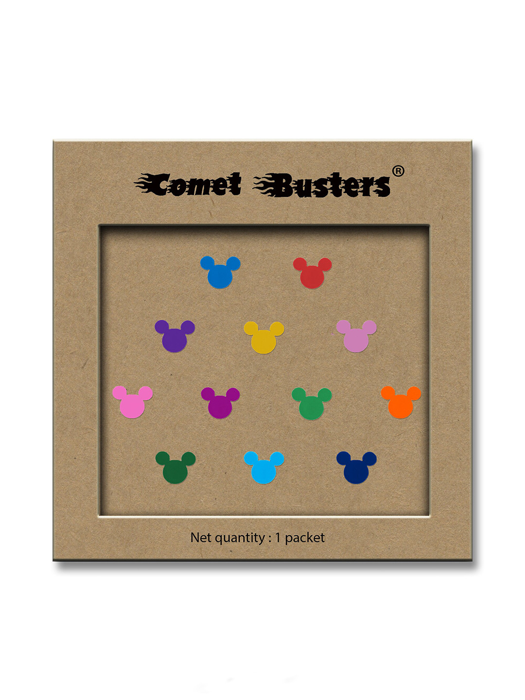 Comet Busters Girls Multicoloured Embellished Reusable Designer Stickers - 12 Pcs