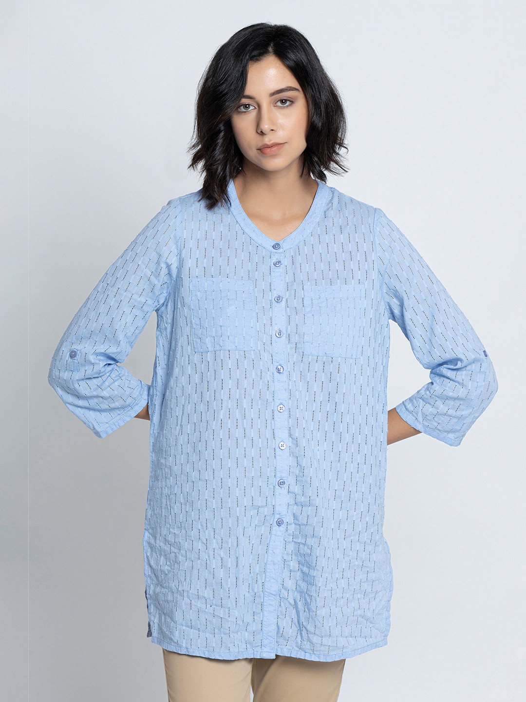 B.Copenhagen Micro Ditsy Printed Organic Cotton Casual Shirt
