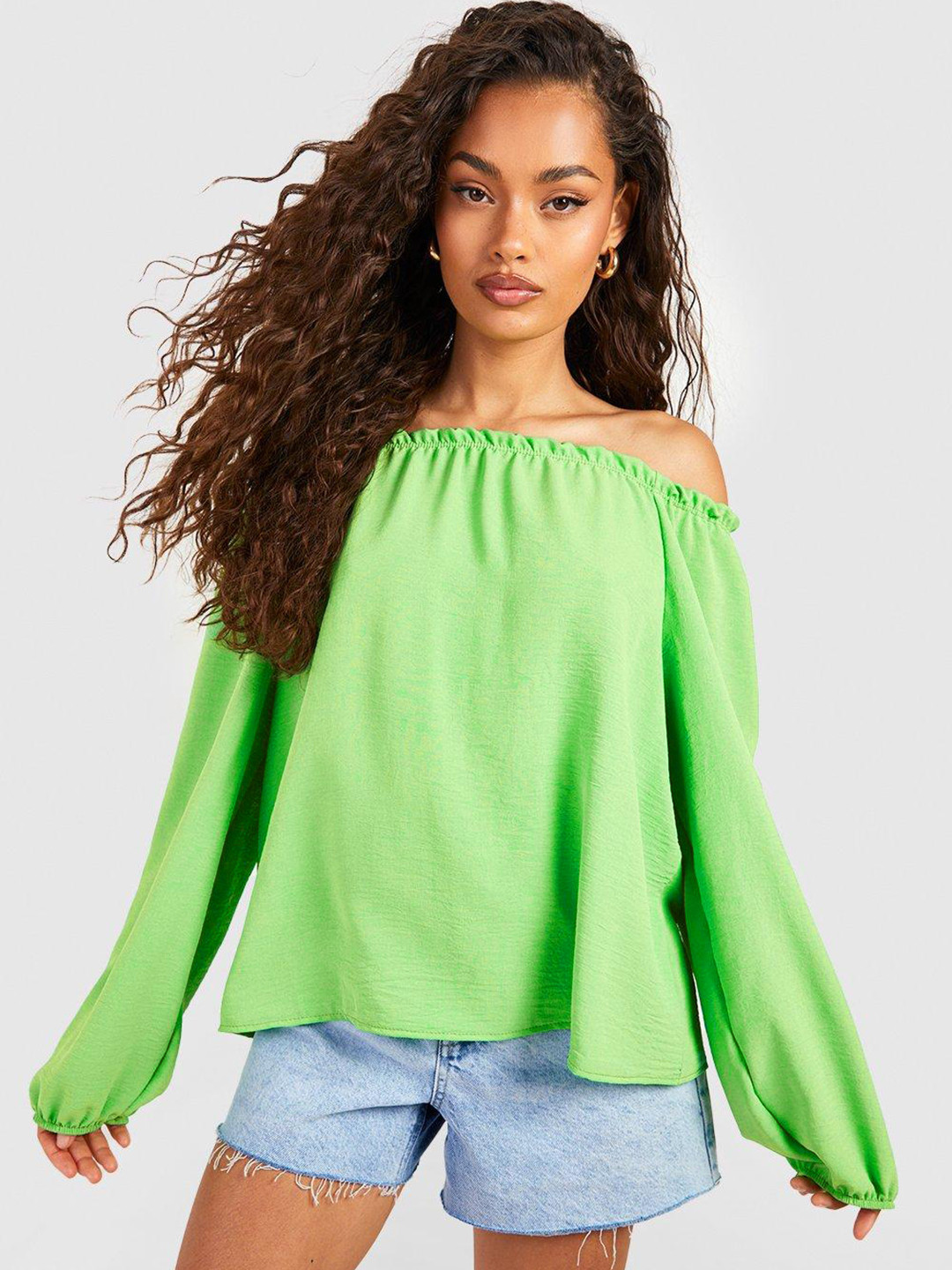 Boohoo Bardot Longline Top