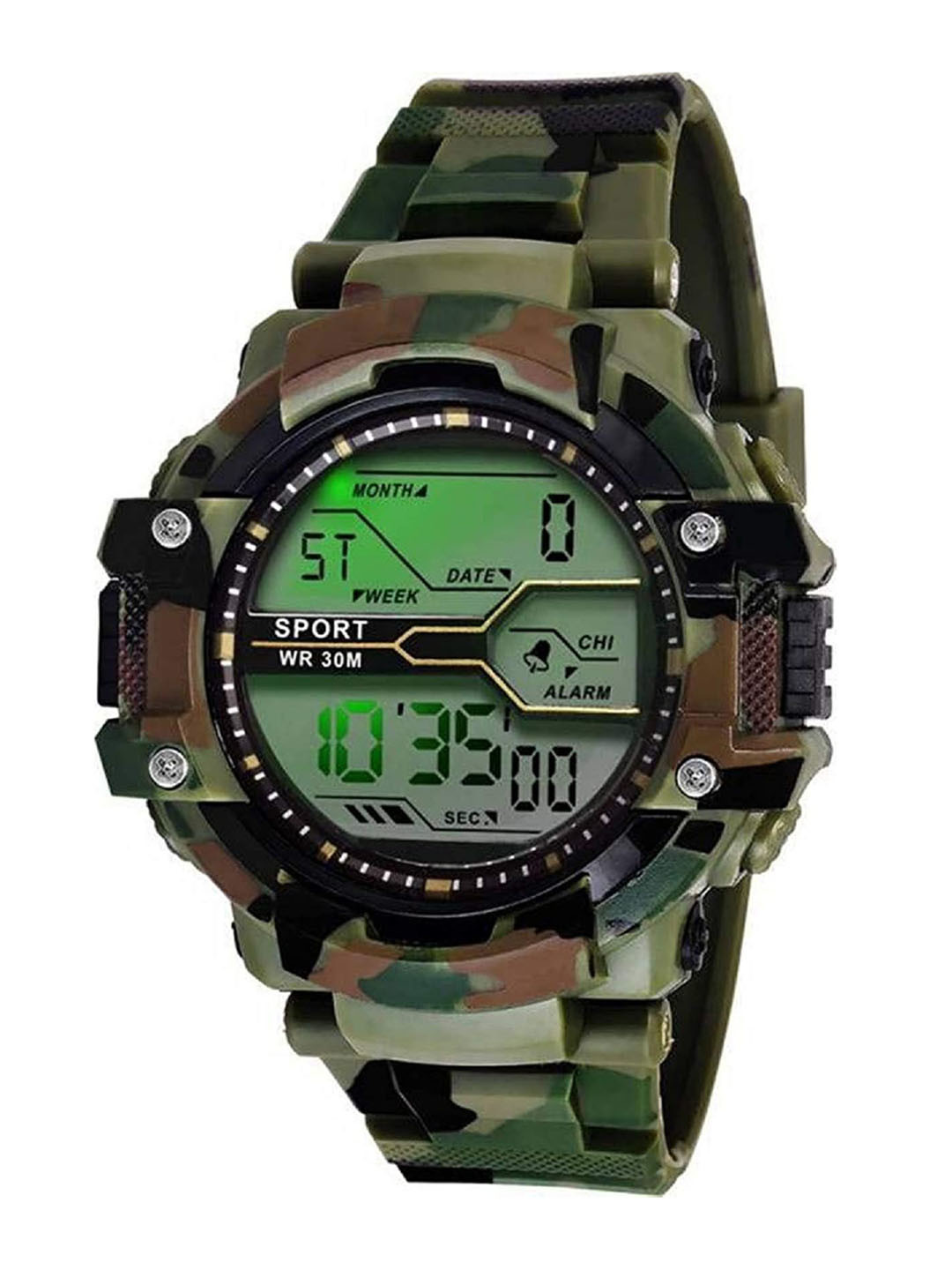SKYLOFTS Boys Dial & Textured Straps Digital Automatic Watch 12_digital_army__green