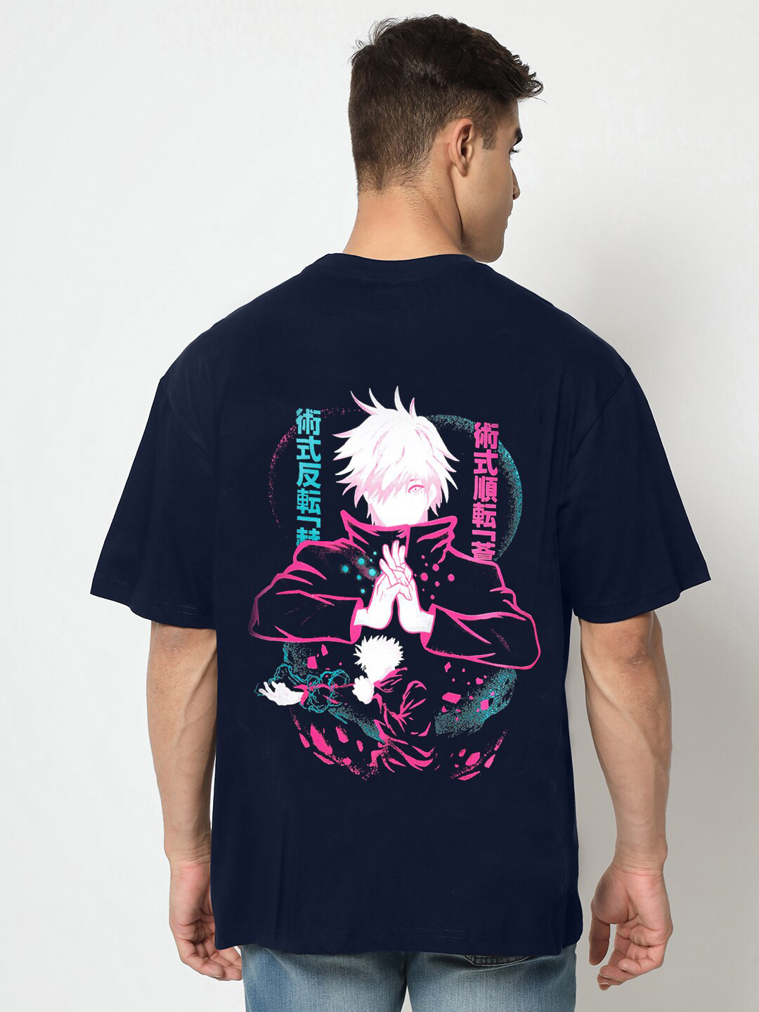 COMICSENSE Bio Finish Anime Printed Jujutsu Kaisen Cotton Oversized Tshirt