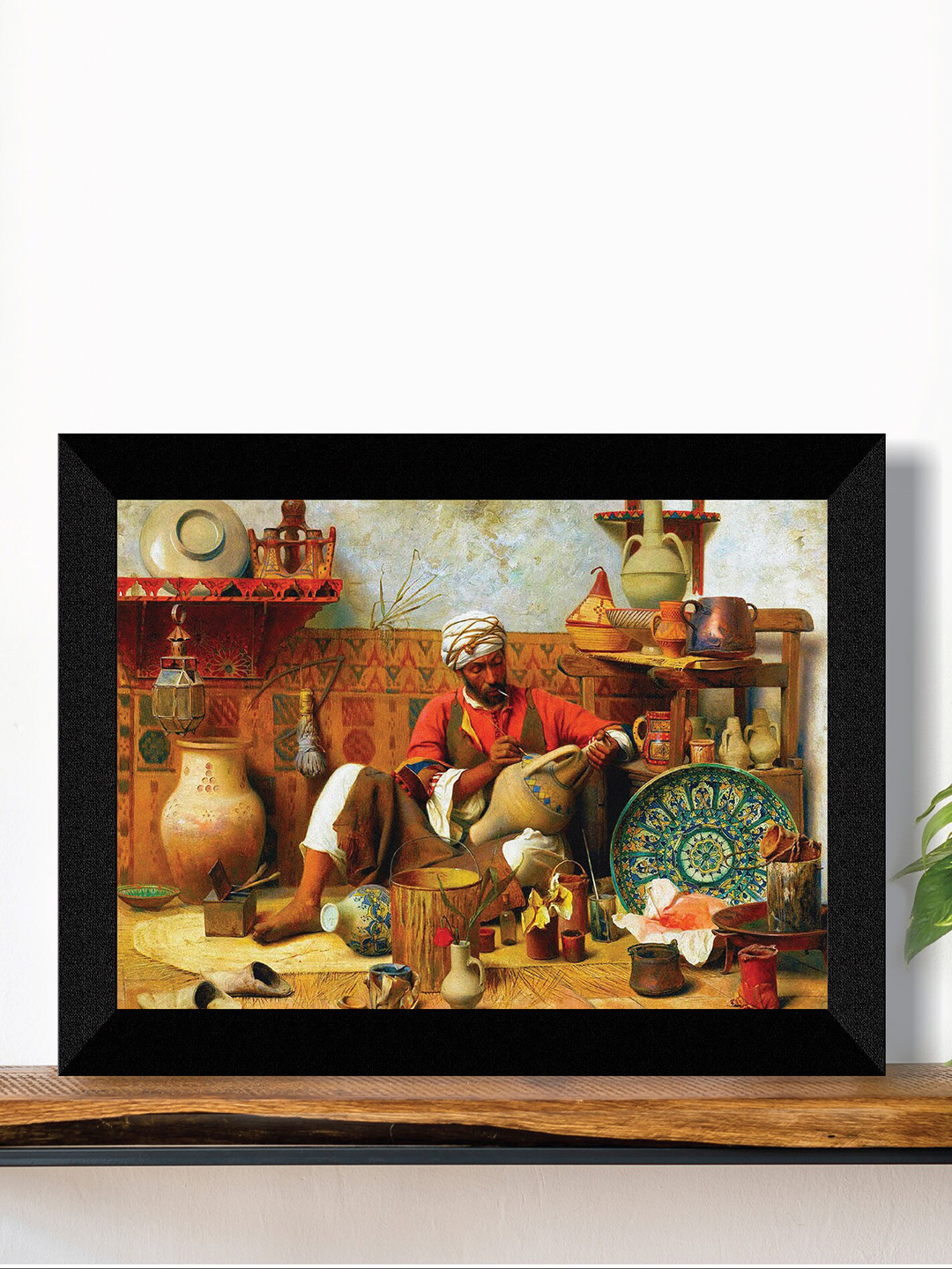 SAF Brown & Black Pottery Workshop Painting Wall Art