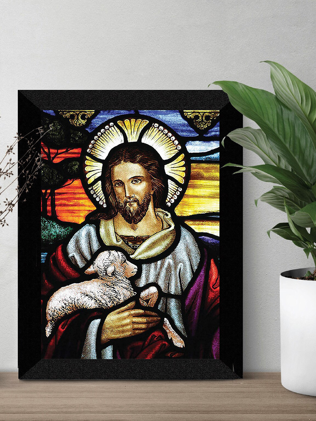 SAF Lord Jejus Paper Wall Rectangle Paintings Wall Art - 11 x 14In