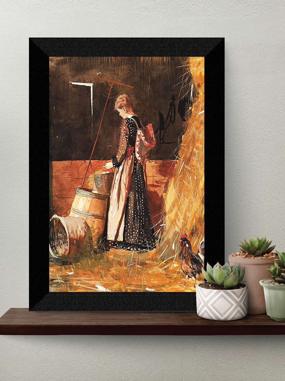 SAF Brown & Black Painting Wall Art