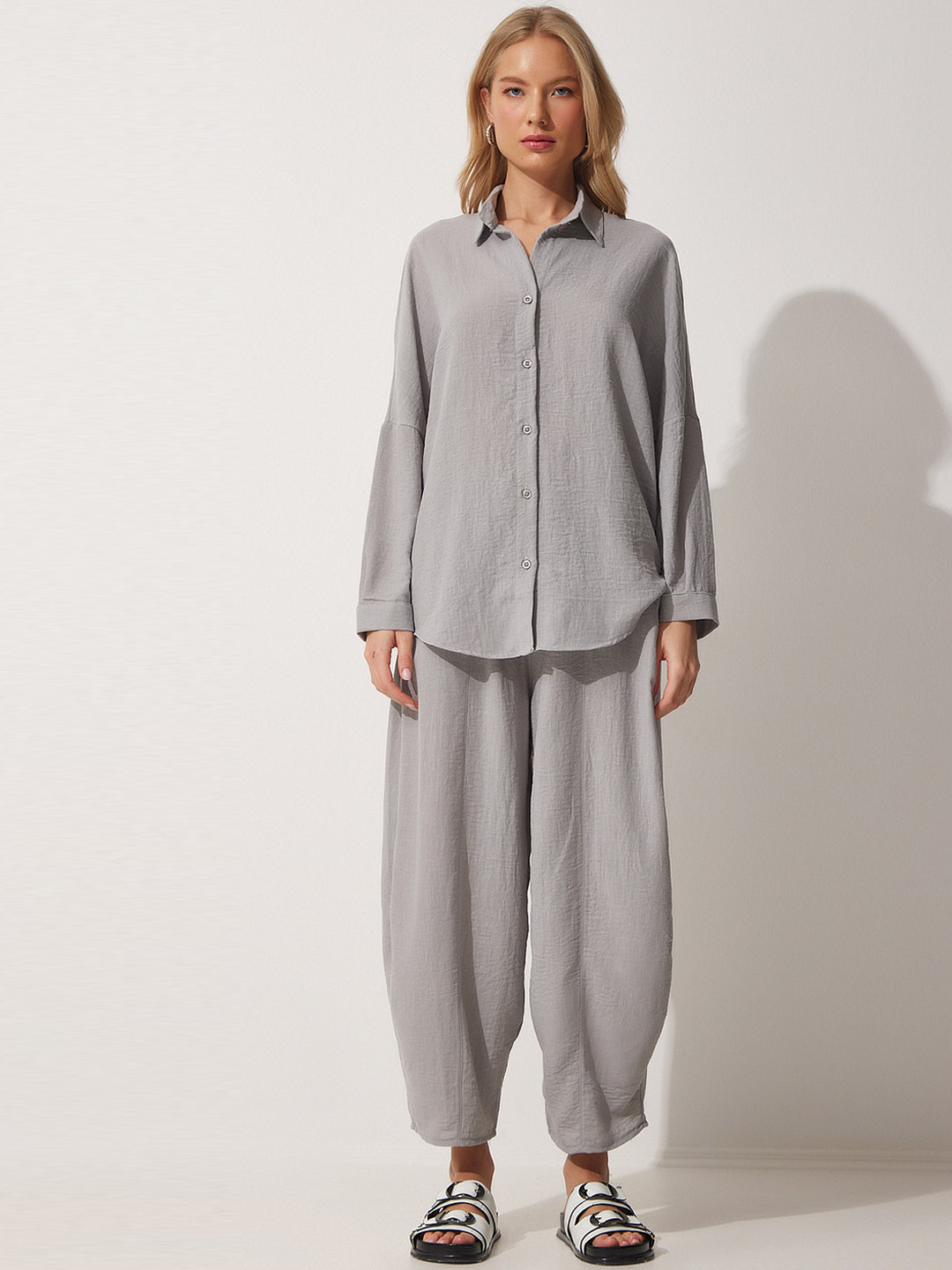 Happiness istanbul Shirt With Trouser Pure Cotton Co-Ords