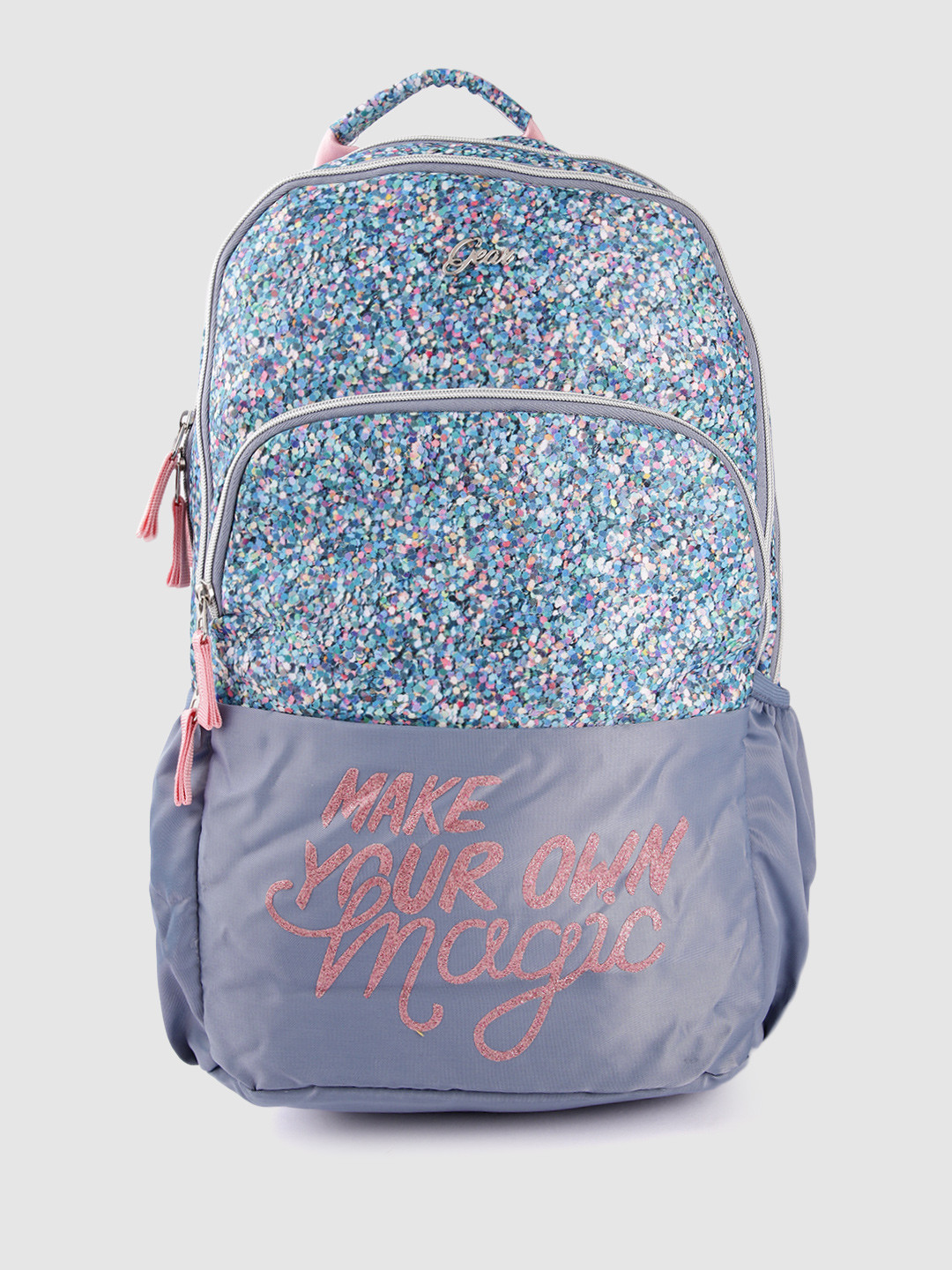 Gear Kids Abstract Printed Laptop Backpack with Glittery Effect -32L