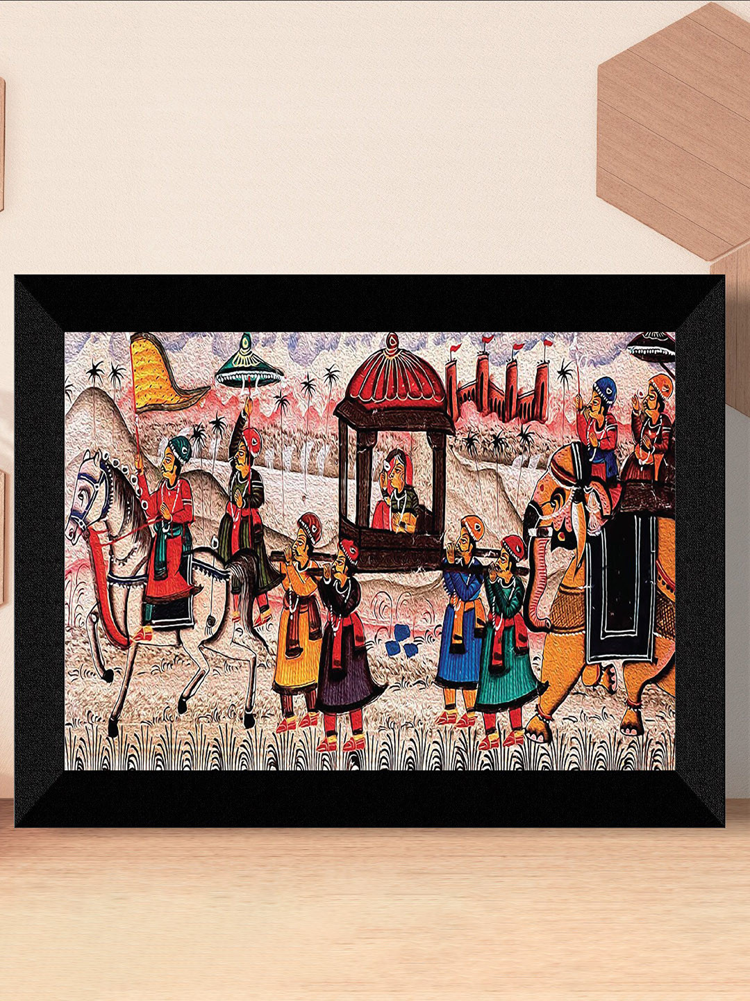SAF Black & Brown Rajasthani Wall Art