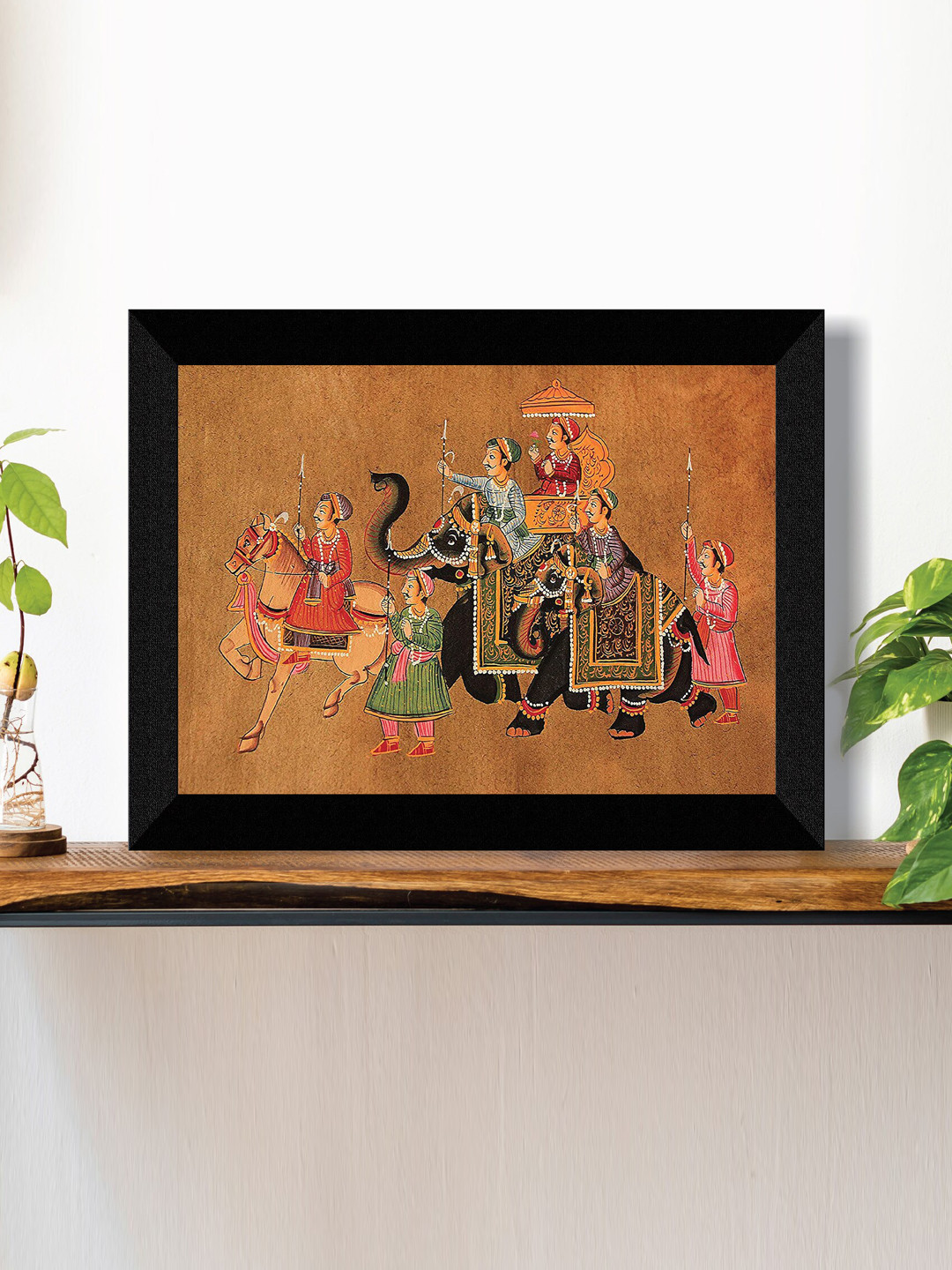 SAF Black & Brown Traditional Rajasthani Wall Art