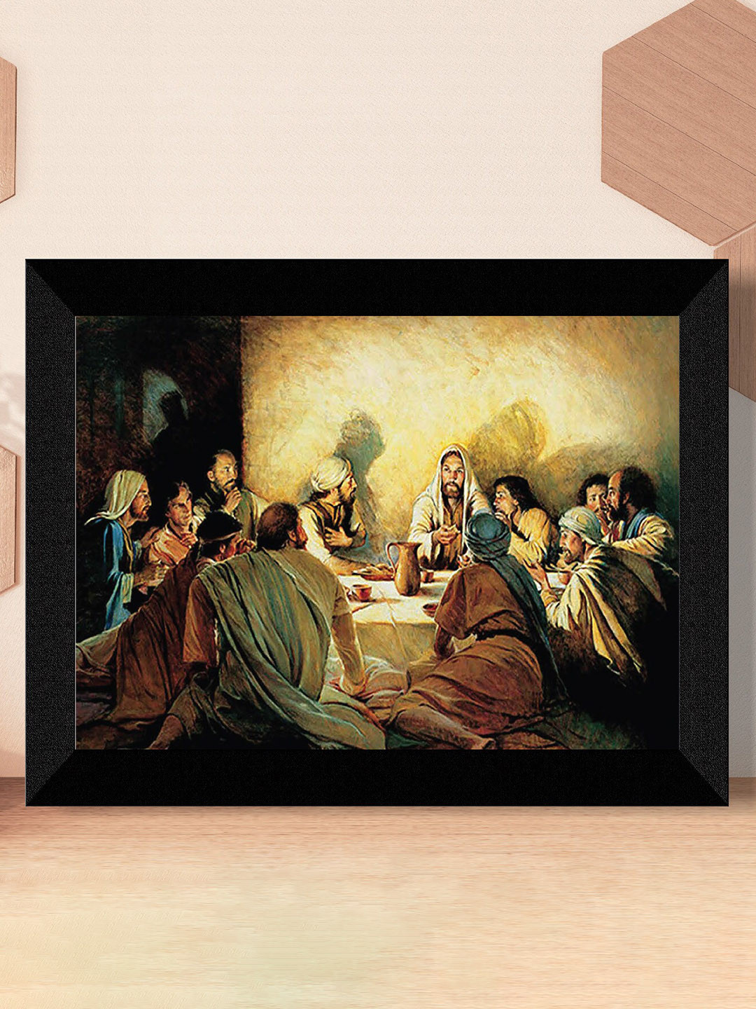 SAF Black & Beige Painting Wall Art