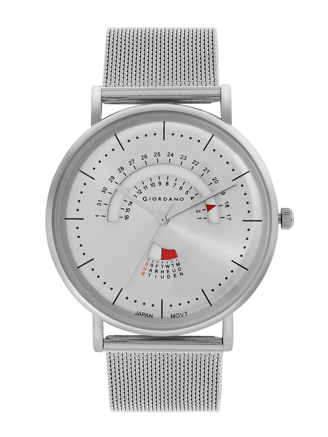 GIORDANO Men Dial & Stainless Steel Bracelet Style Straps Analogue Watch GZ-50073-11