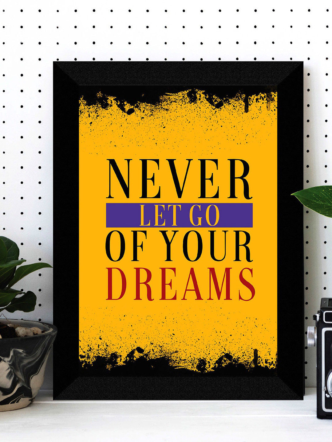 SAF Yellow & Black Painting Wall Art