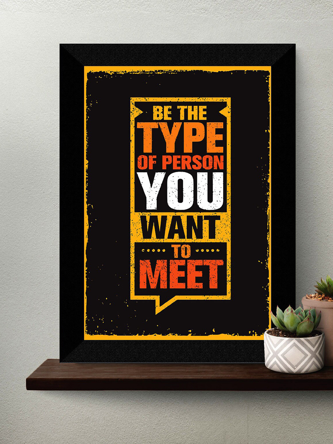 SAF Black & Yellow Painting Wall Art