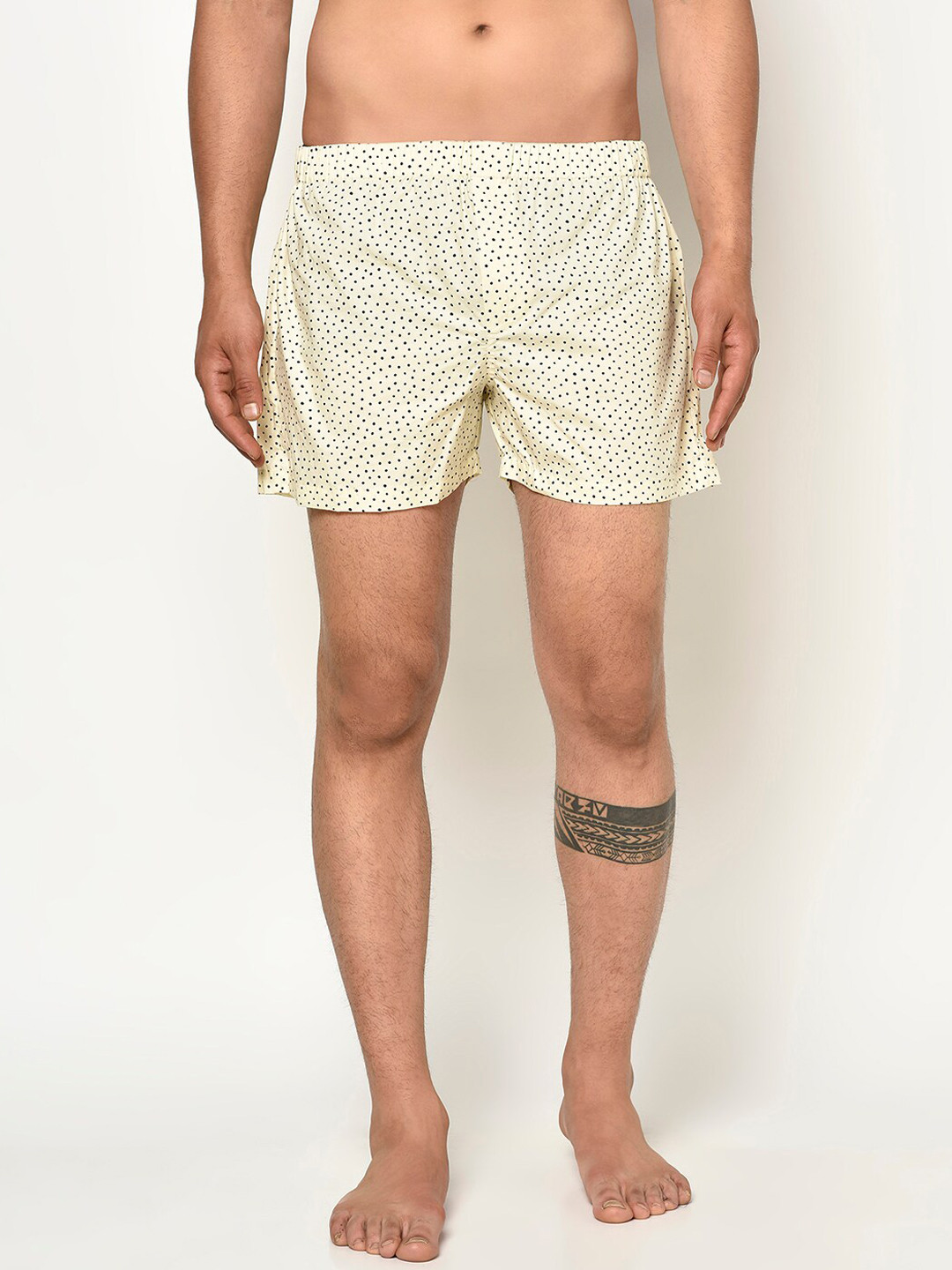 GLITO Men Polka Dots Printed Pure Cotton Boxers BXR#05-S