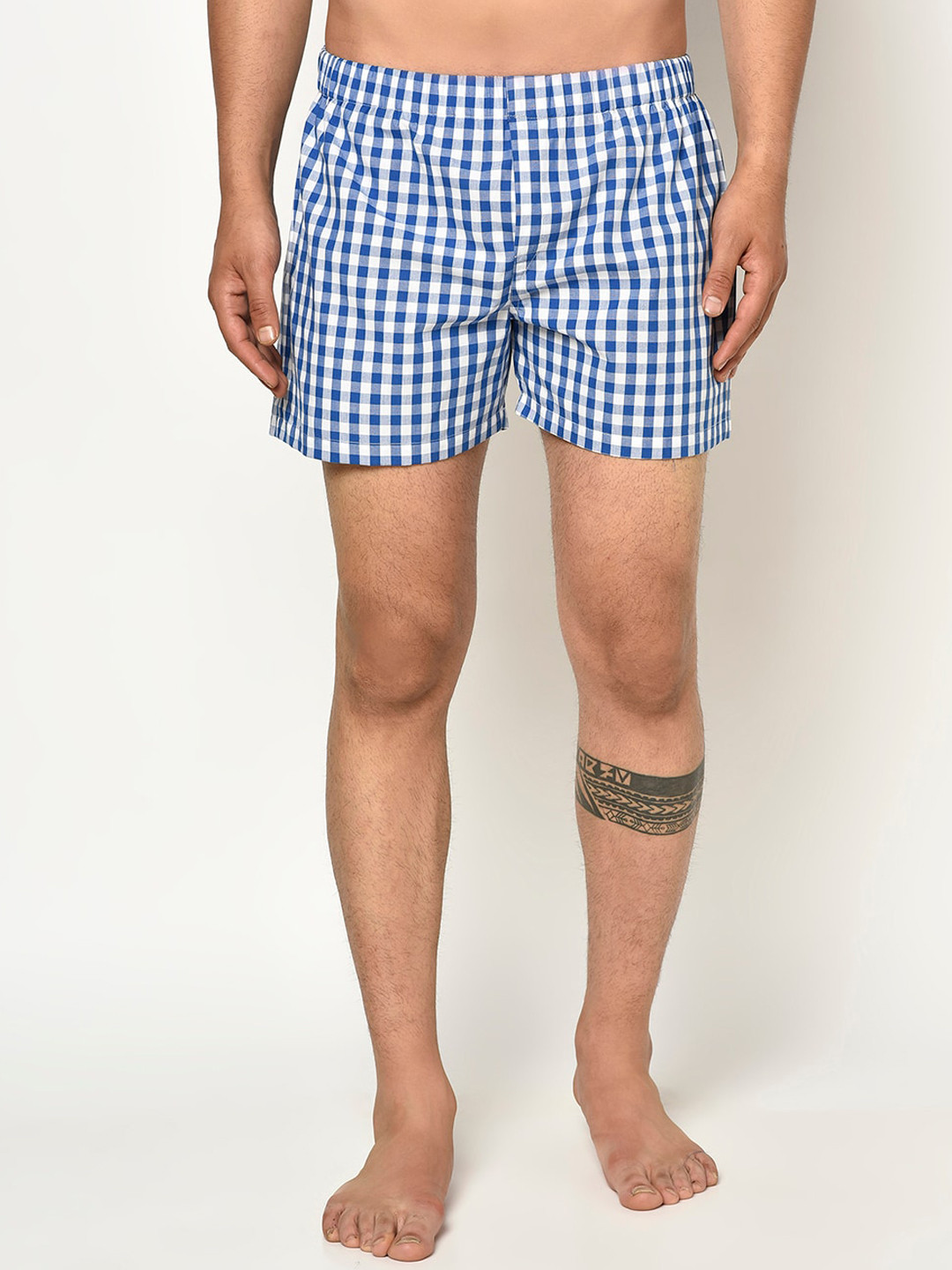 GLITO Men Checked Pure-Cotton Boxer BXR#02-S