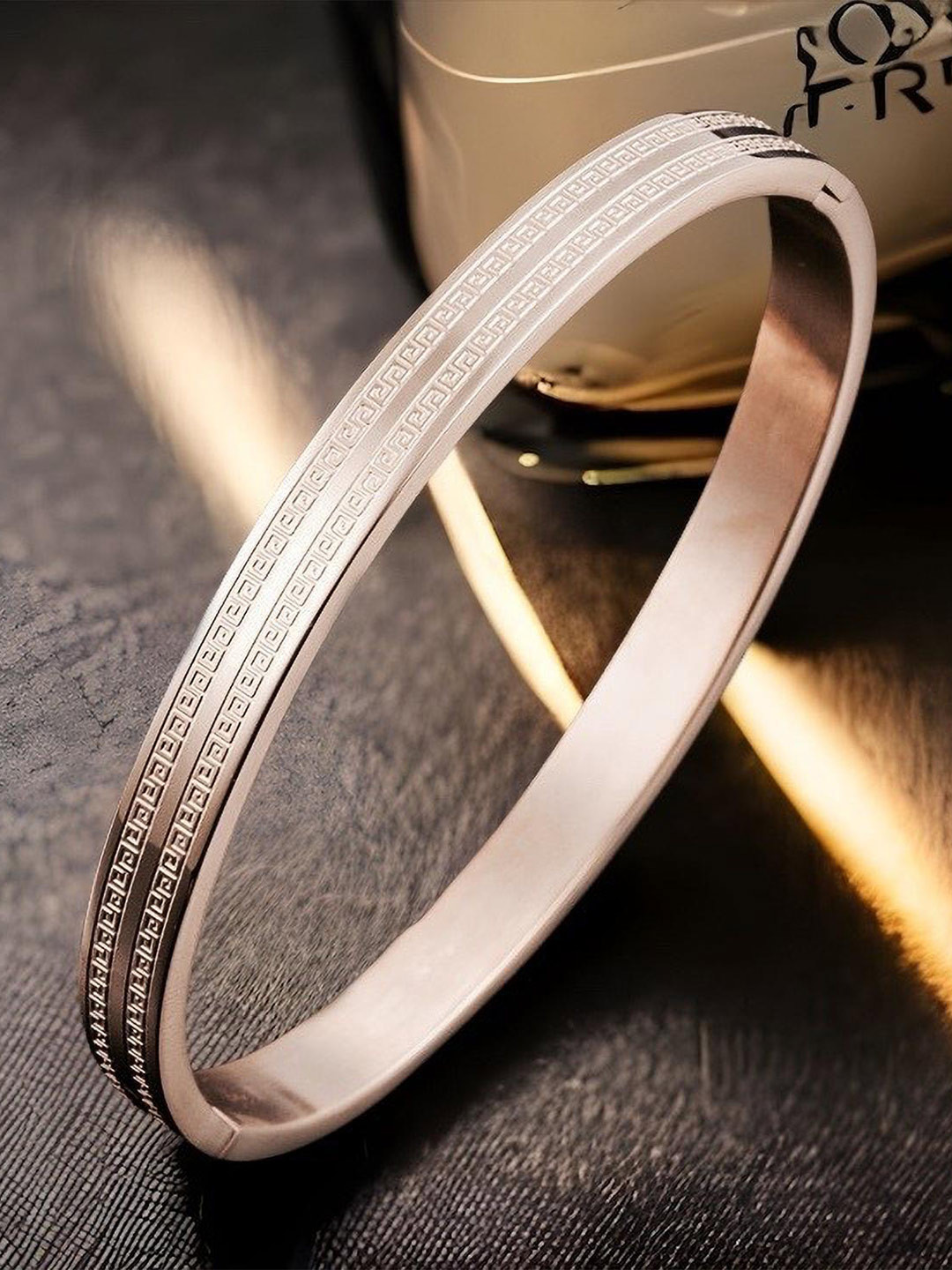 MYKI Rose Gold-Plated Kada Bracelet