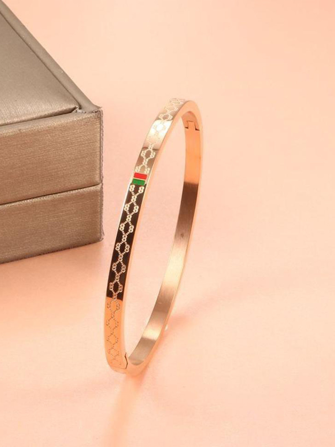 MYKI Rose Gold-Plated Kada-Style Bracelet