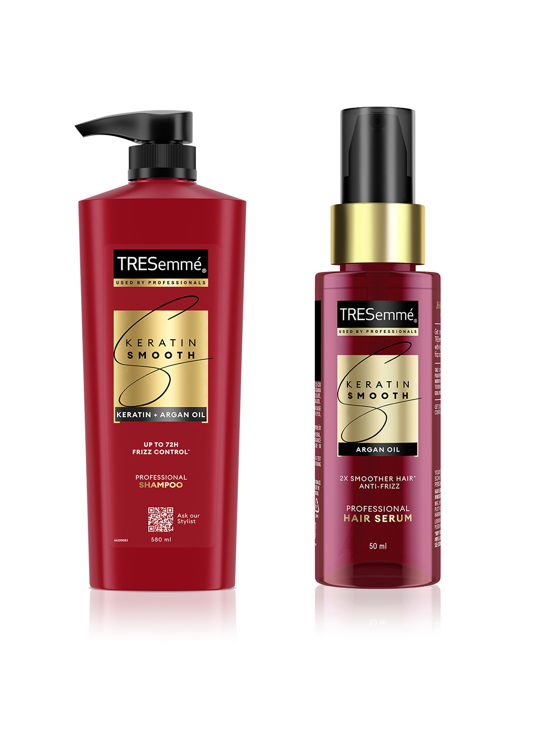 TRESemme Set of Keratin Smooth Shampoo 580ml & Hair Serum 50ml