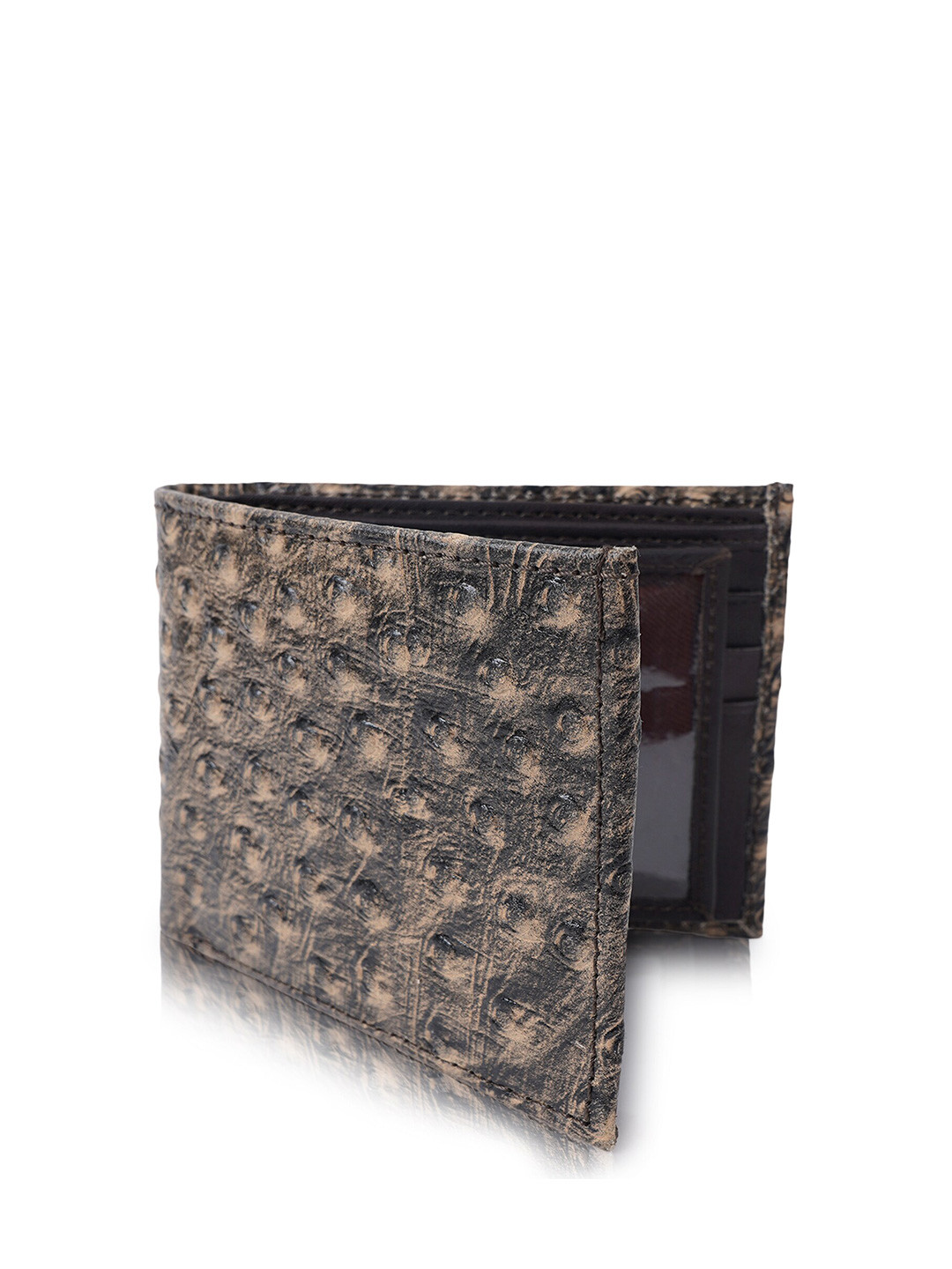 CIMONI Leather Textured Short Two Fold Wallet