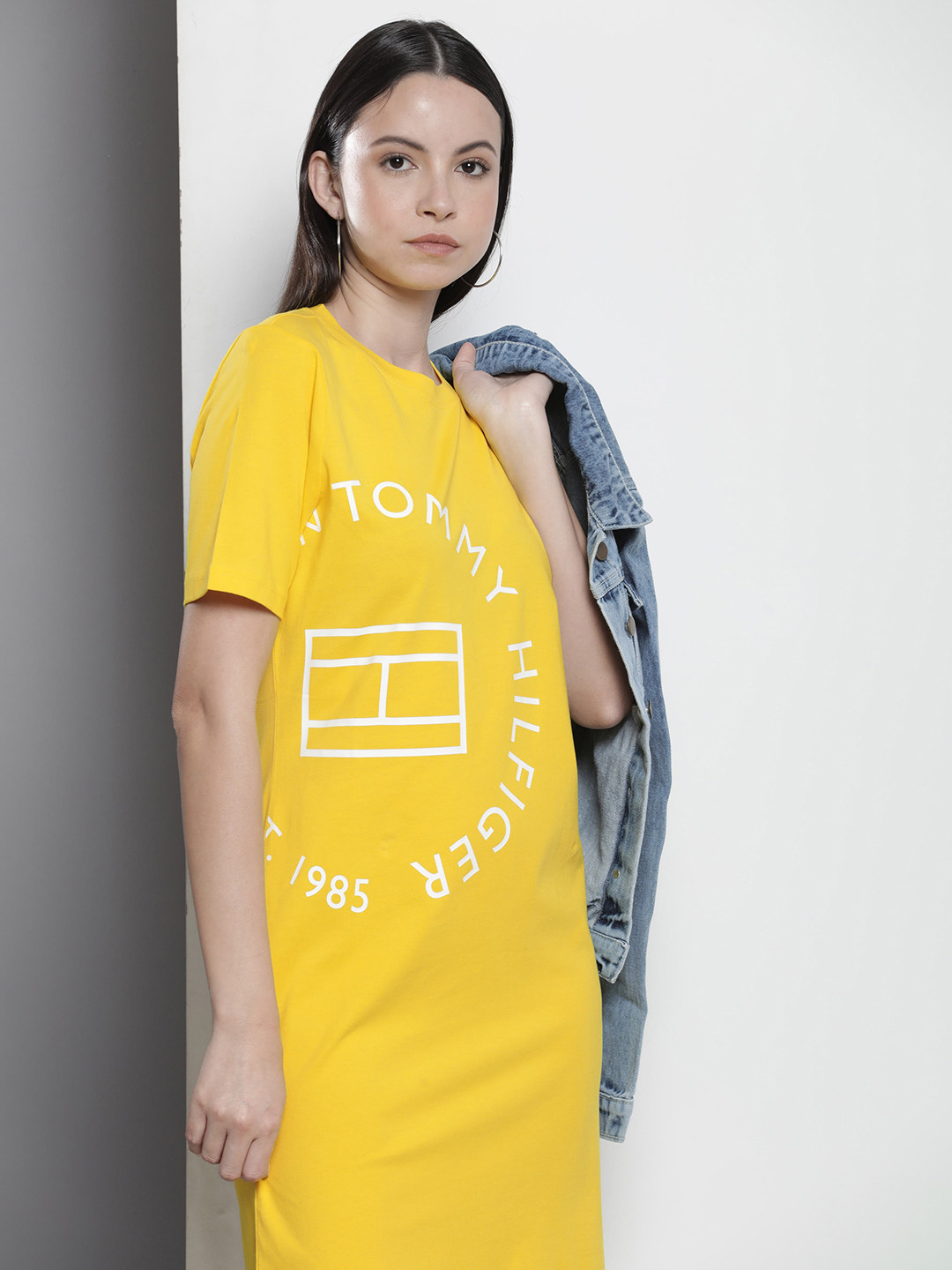 Tommy Hilfiger Printed Pure Cotton T-shirt Dress