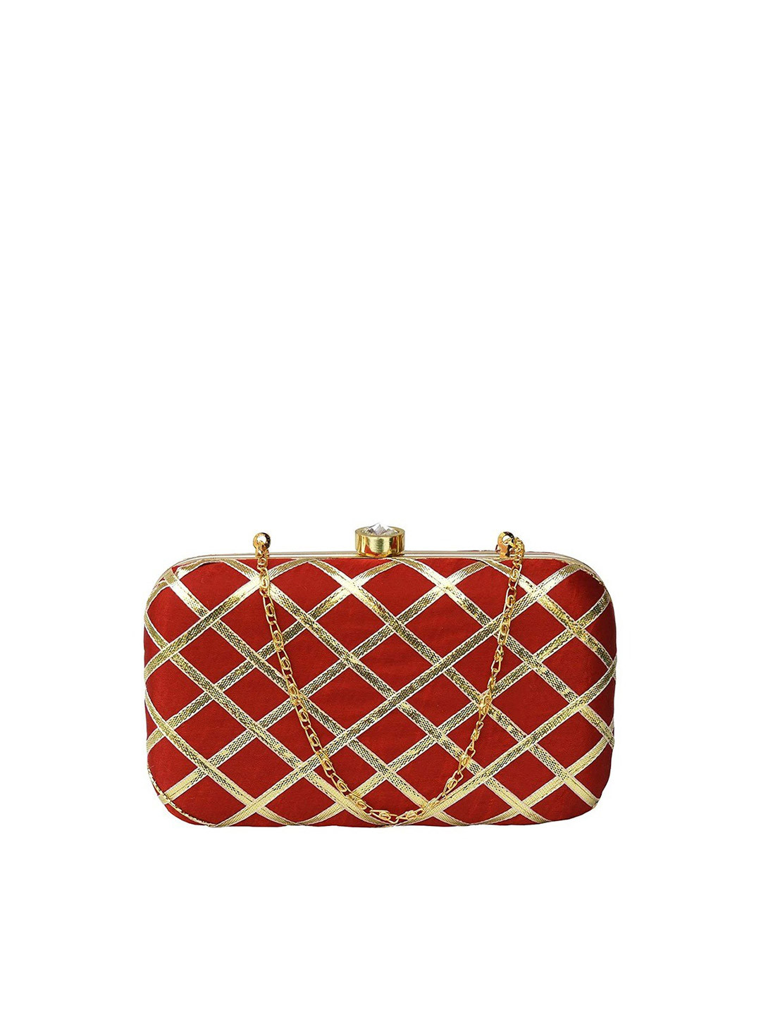 FRINGES Checked Box Clutch