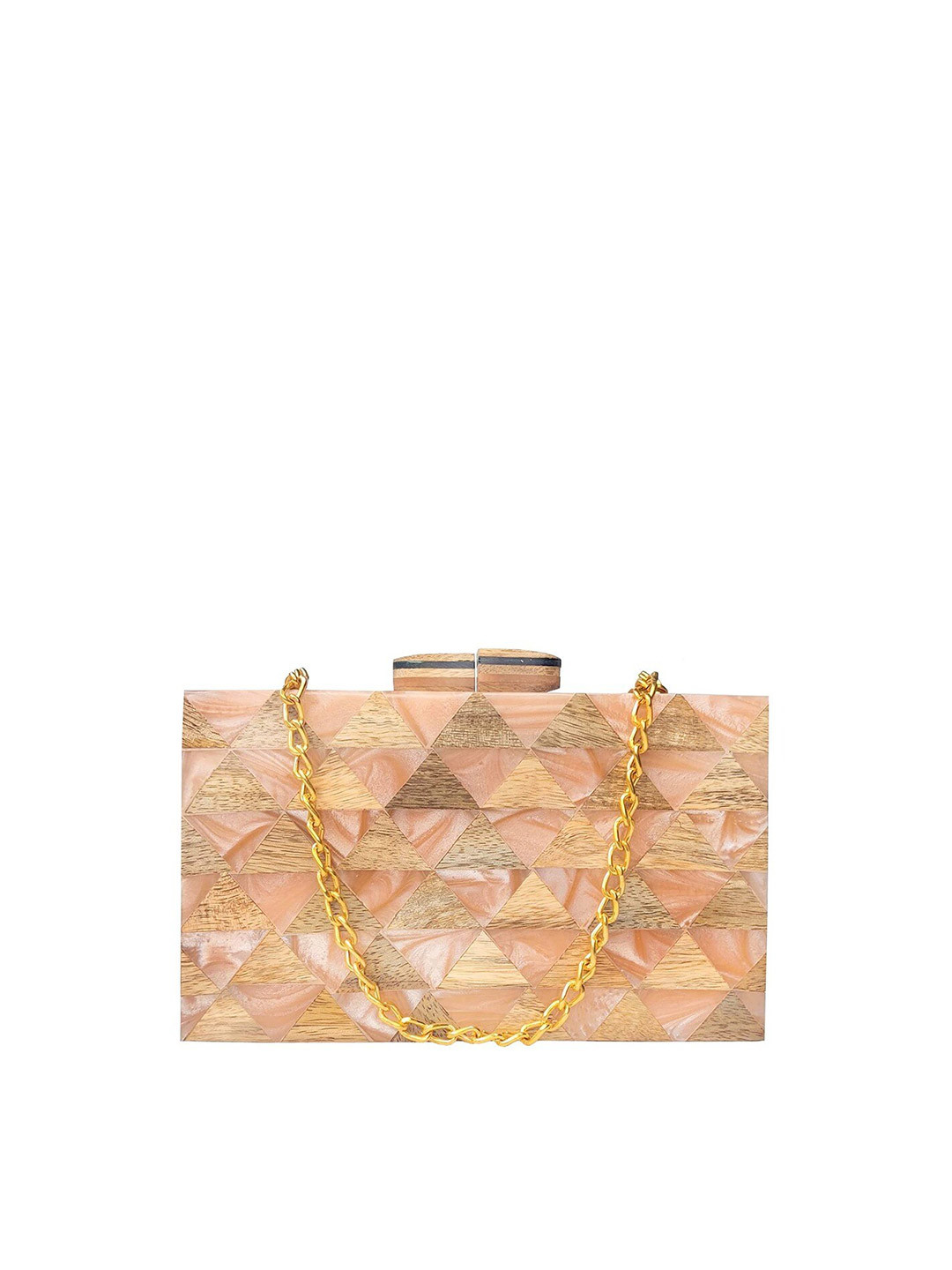 FRINGES Printed Box Clutch