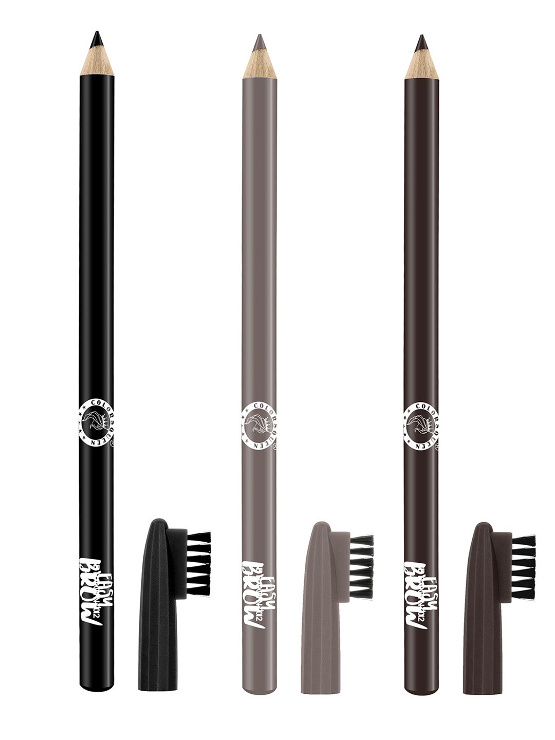 Colors Queen Set Of 3 Easy Brow Professional Eyebrow Pencil