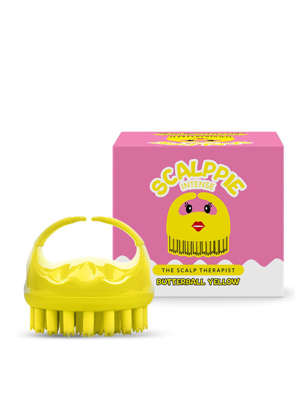 SCALPPIE Intense Hair Scalp Massager & Shampoo Brush - Butterball Yellow