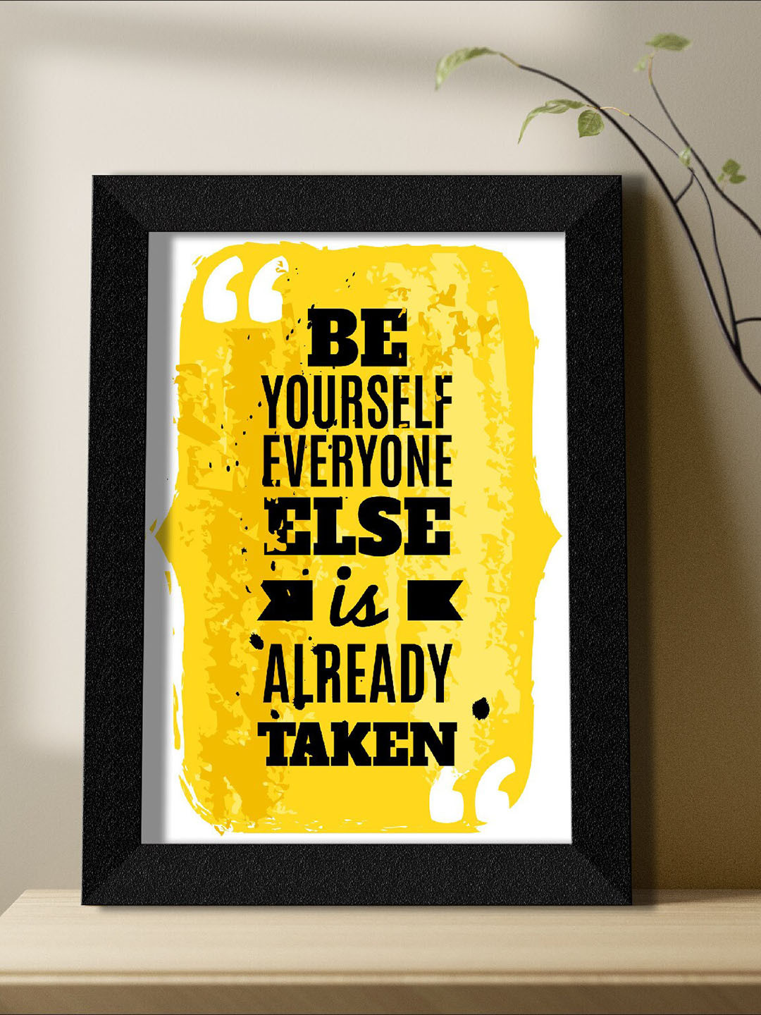 SAF Yellow Motivational Quotes Painted Wall Art
