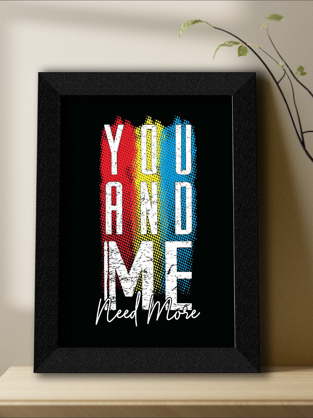 SAF Black & Blue You & Me Painting Framed Wall Art