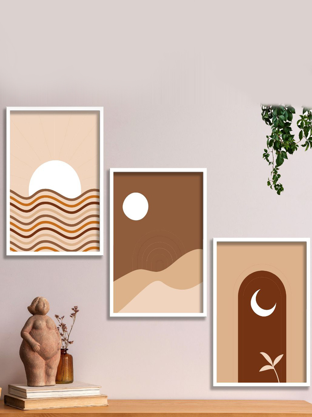 SAF Paper 3 Pcs Wall Rectangle Paintings Wall Art -13.5x10.5In