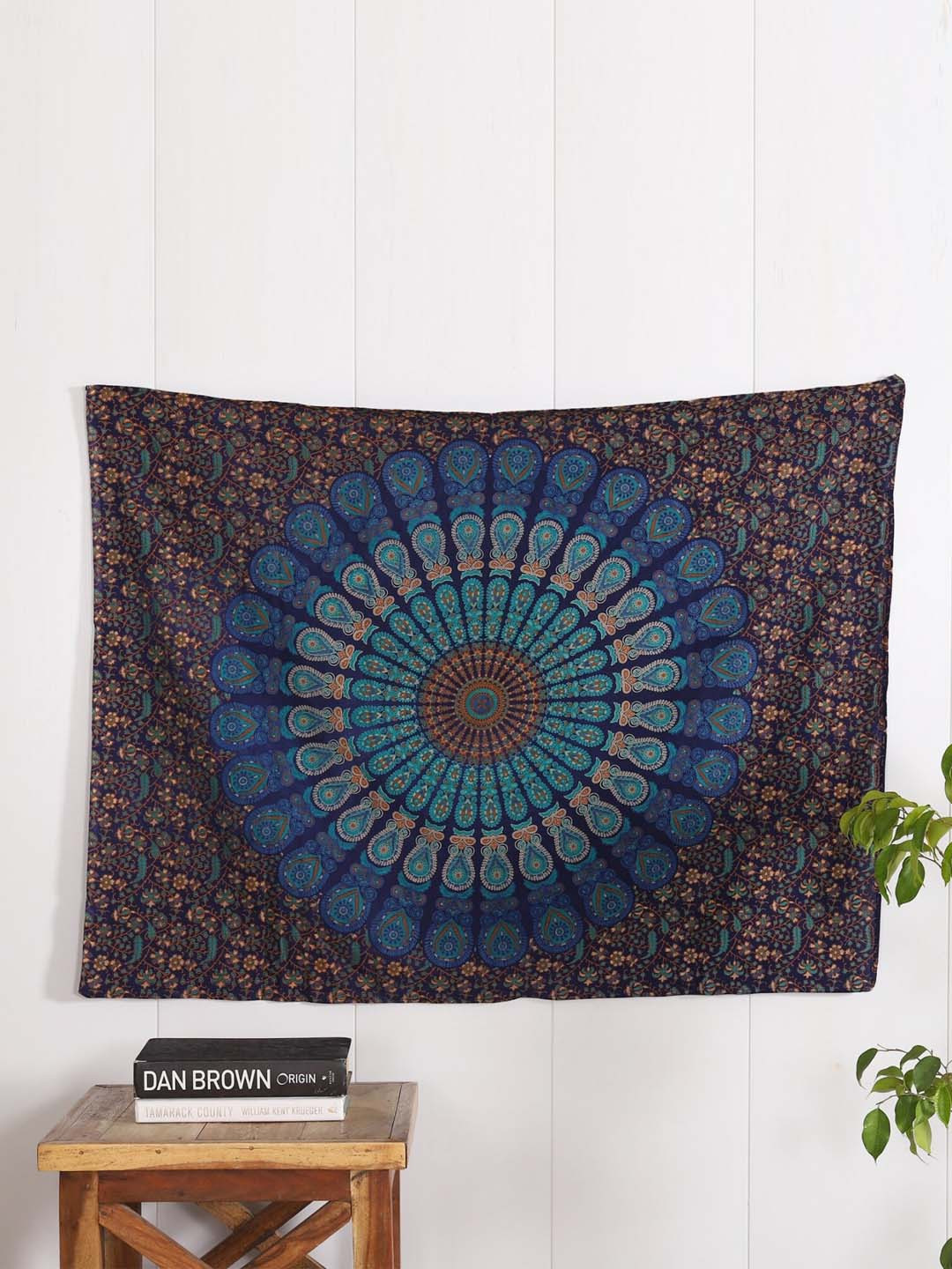 HANDICRAFT PALACE Mandala Printed Fabric Ethnic Motifs Hall Tapestries & Macrame-29.5In