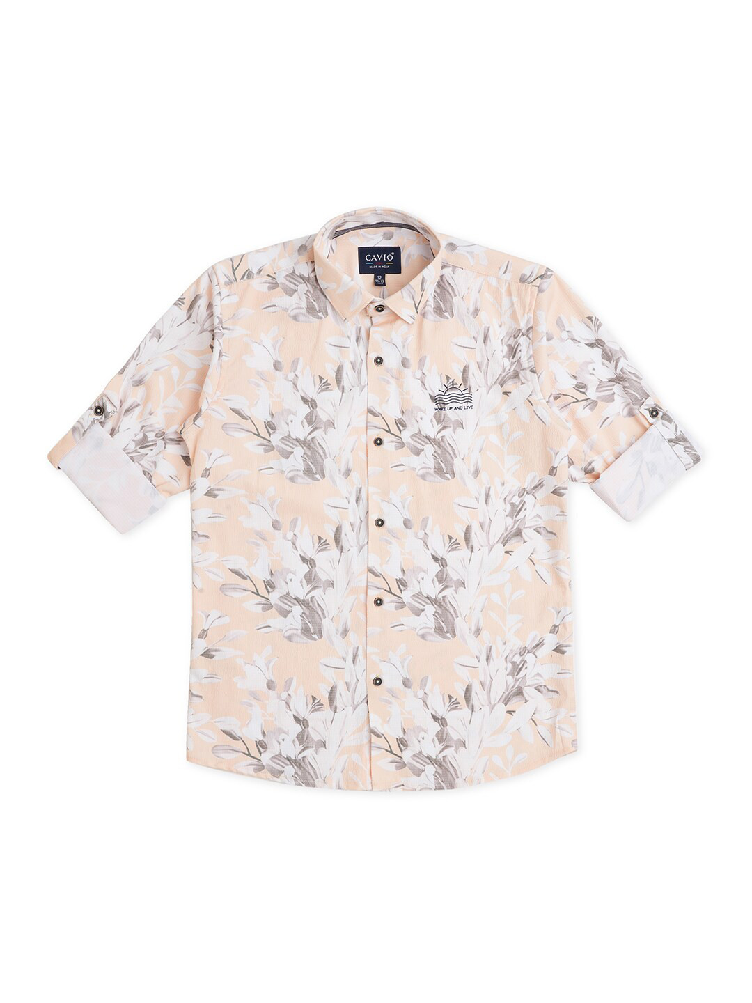 CAVIO Boys Comfort Floral Printed Pure Cotton Casual Shirt