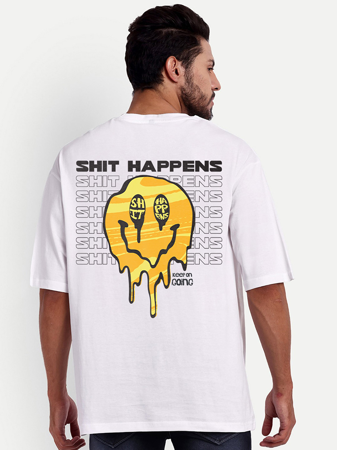 Bloopers Store Graphic Printed Cotton Oversized Fit T-shirt