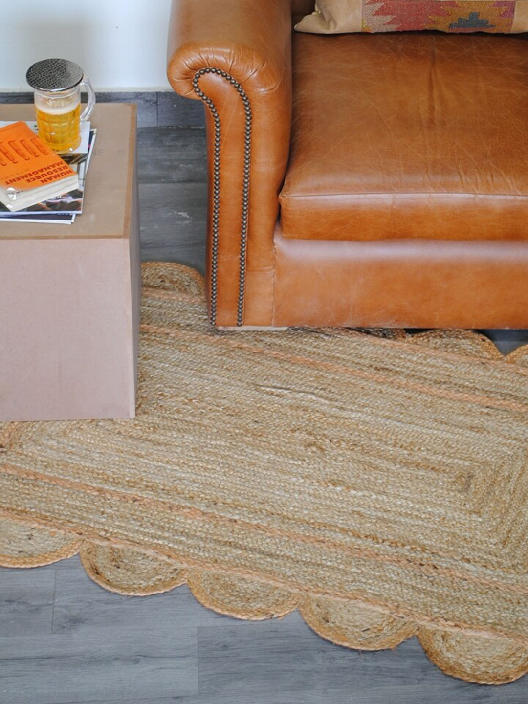 Art Avenue Camrose Brown Braided Jute Rectangular Rug