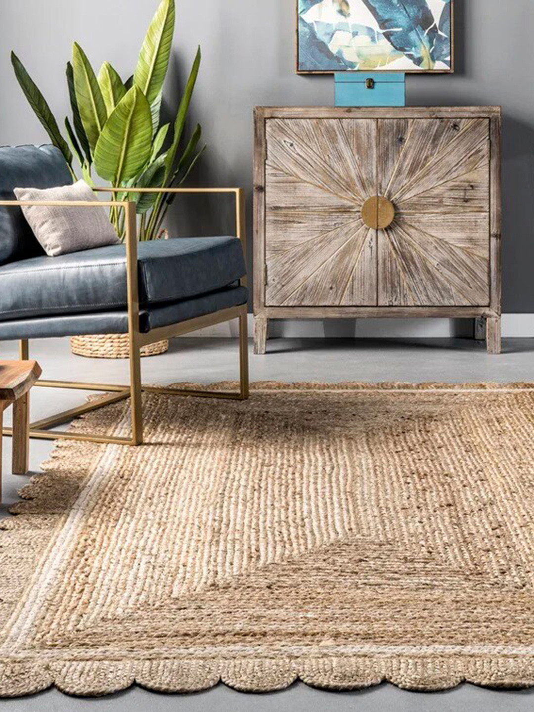 Art Avenue Caarrah Brown Braided Jute Rectangular Rug