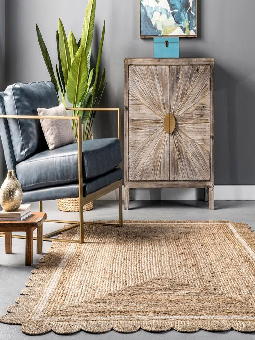 Art Avenue Cadarrah Brown Braided Jute Rectangular Rug