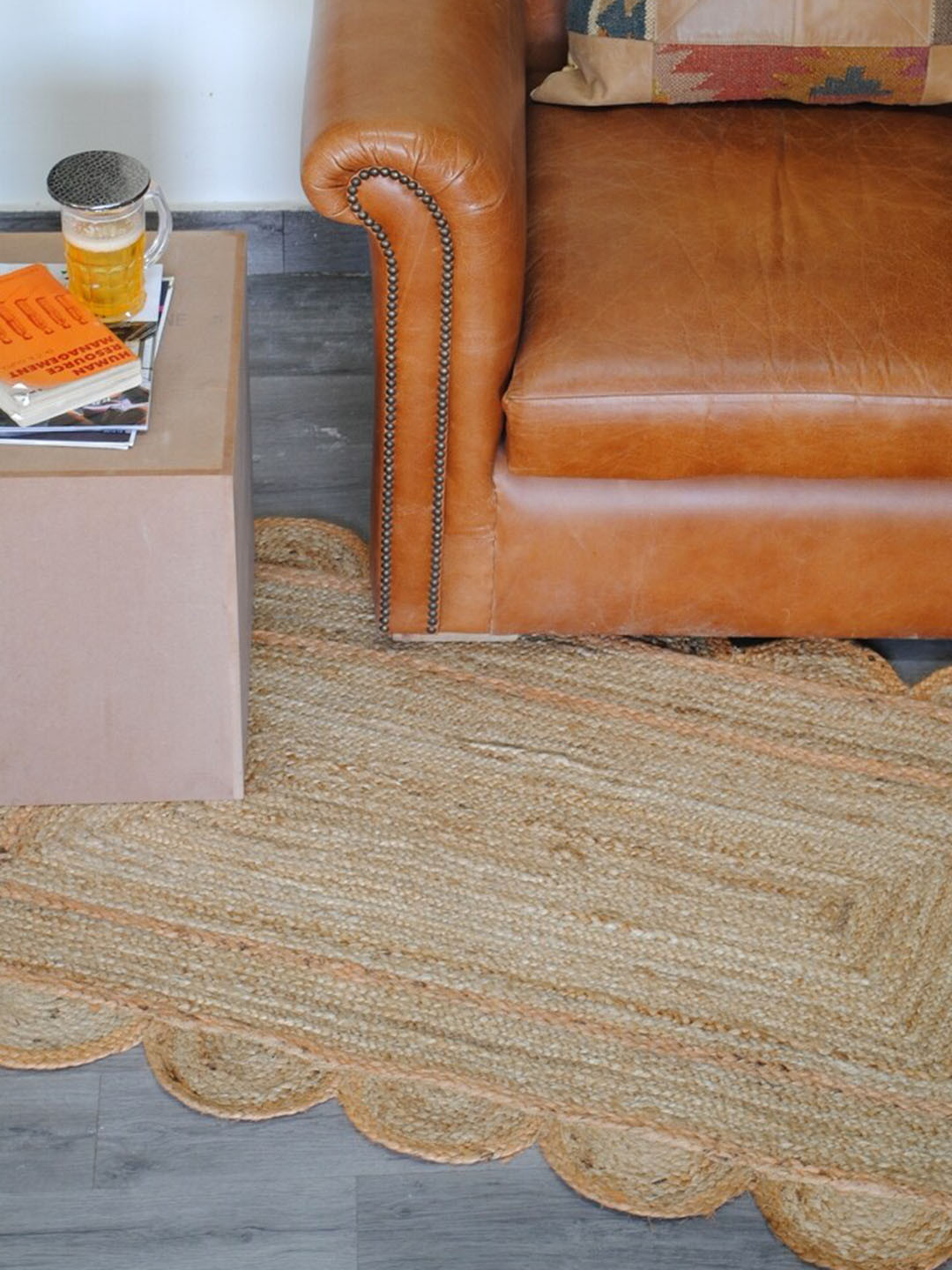 Art Avenue Camrose Brown Braided Jute Rectangular Rug