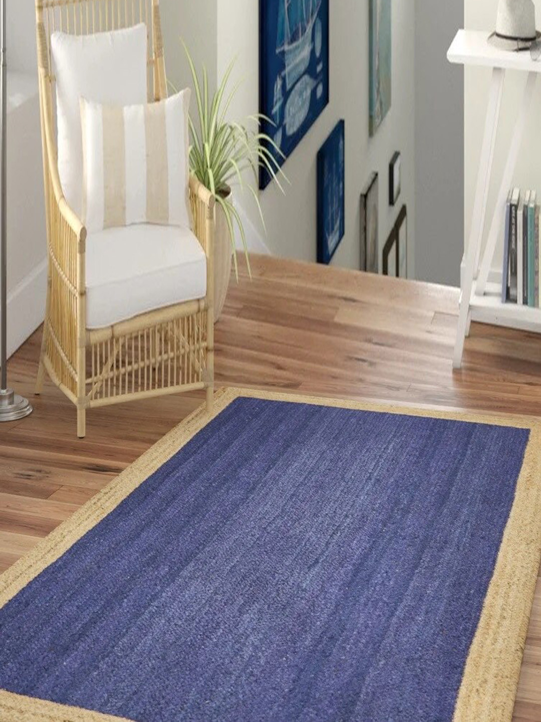 Art Avenue Otelia Blue & Brown Braided Jute Rectangular Rug