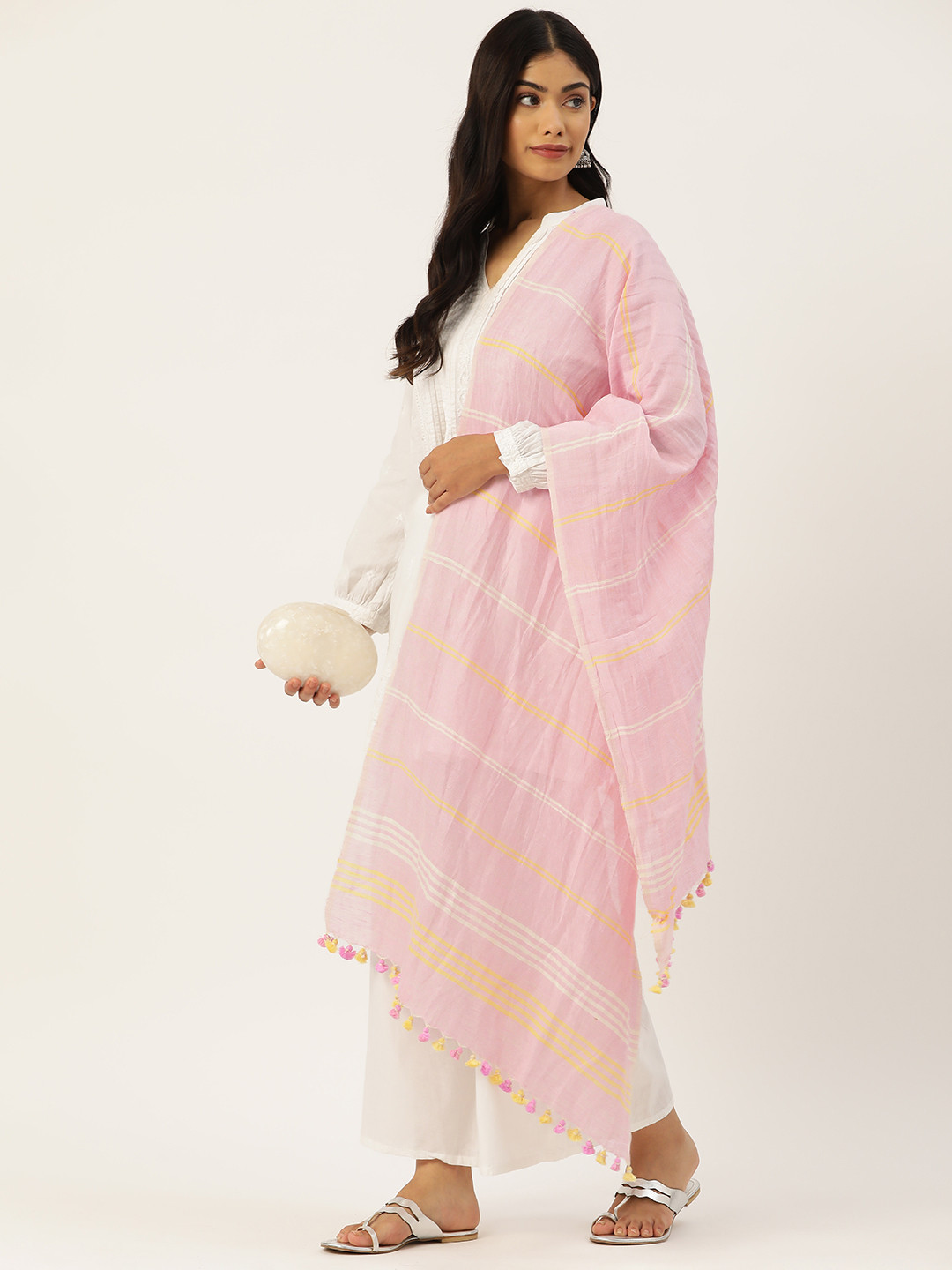 ArtEastri Cotton Linen Handloom Stole