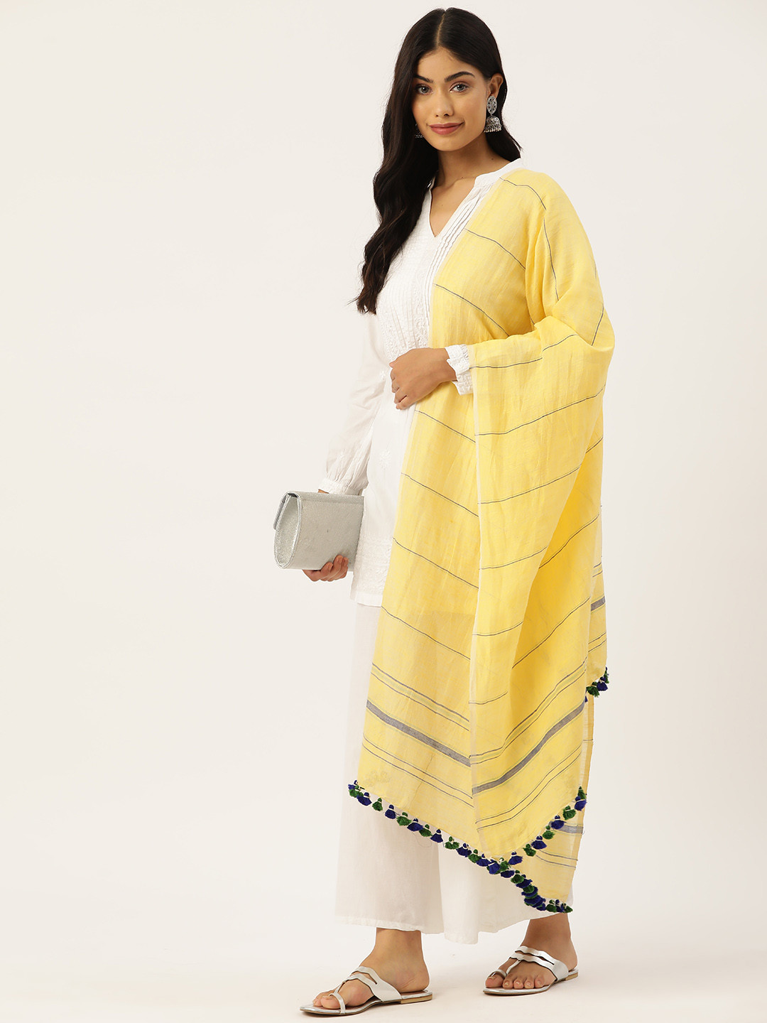 ArtEastri  Cotton Linen Handloom Stole