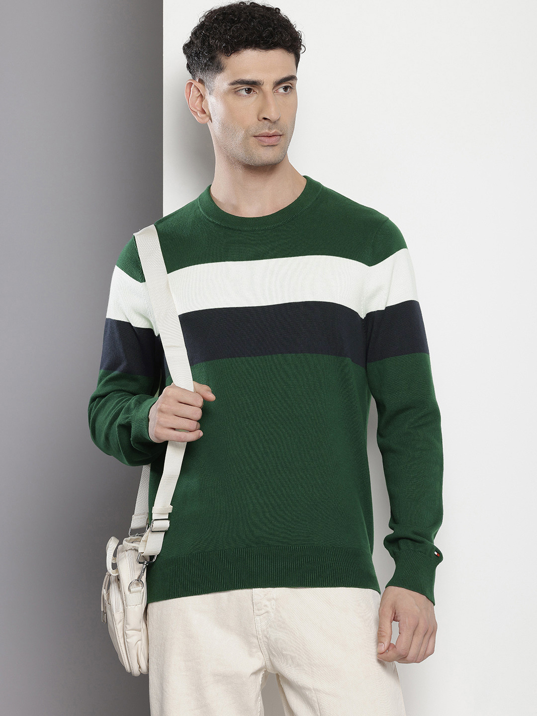 Tommy Hilfiger Striped Long Sleeves Pure Cotton Pullover