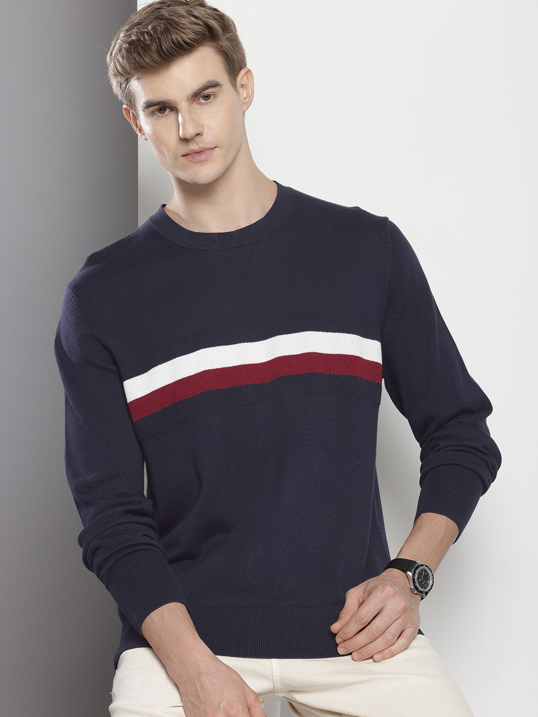 Tommy Hilfiger Pure Cotton Striped Sweaters