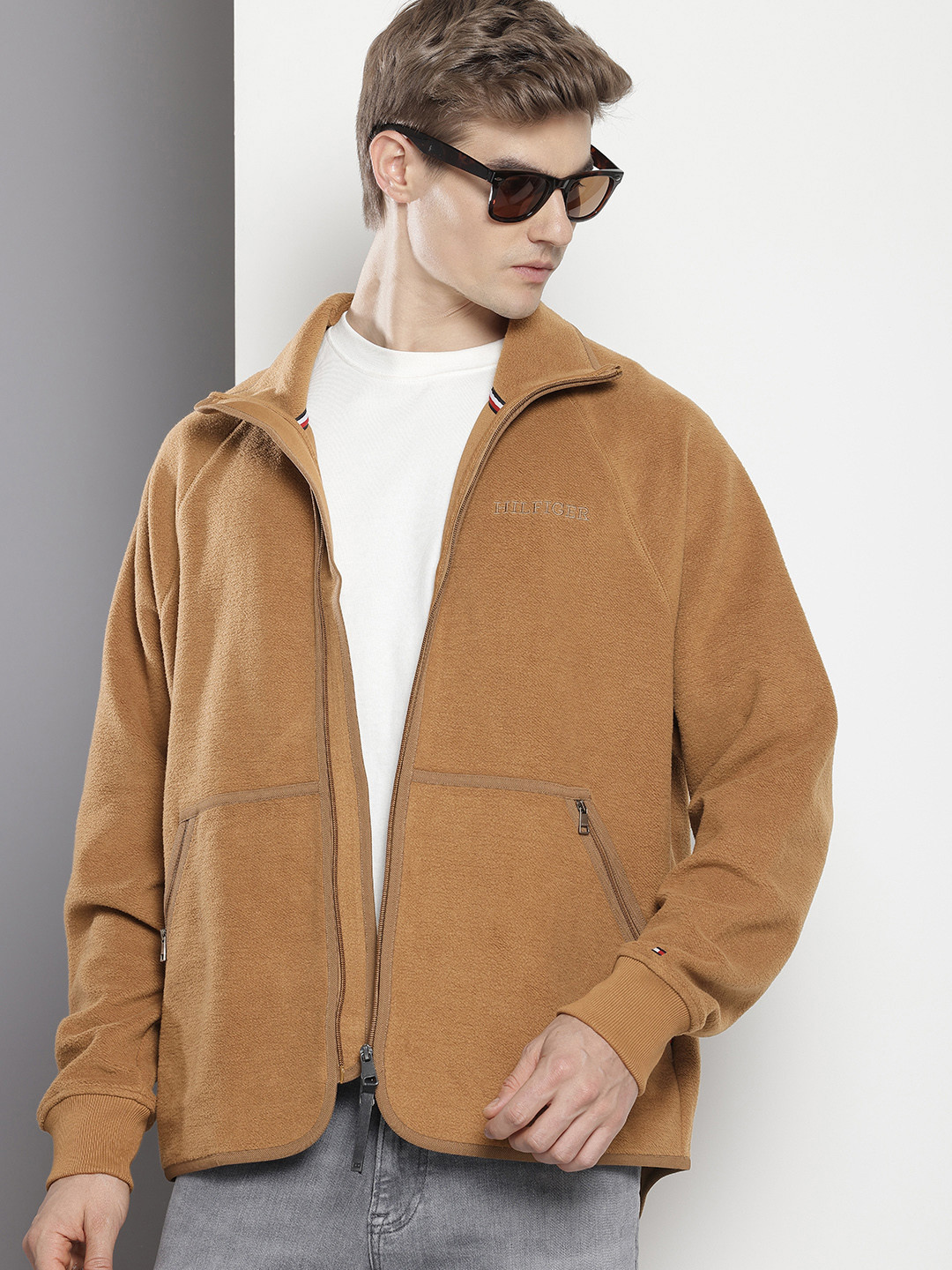 Tommy Hilfiger Mock Collar Fleece Tailored Jacket