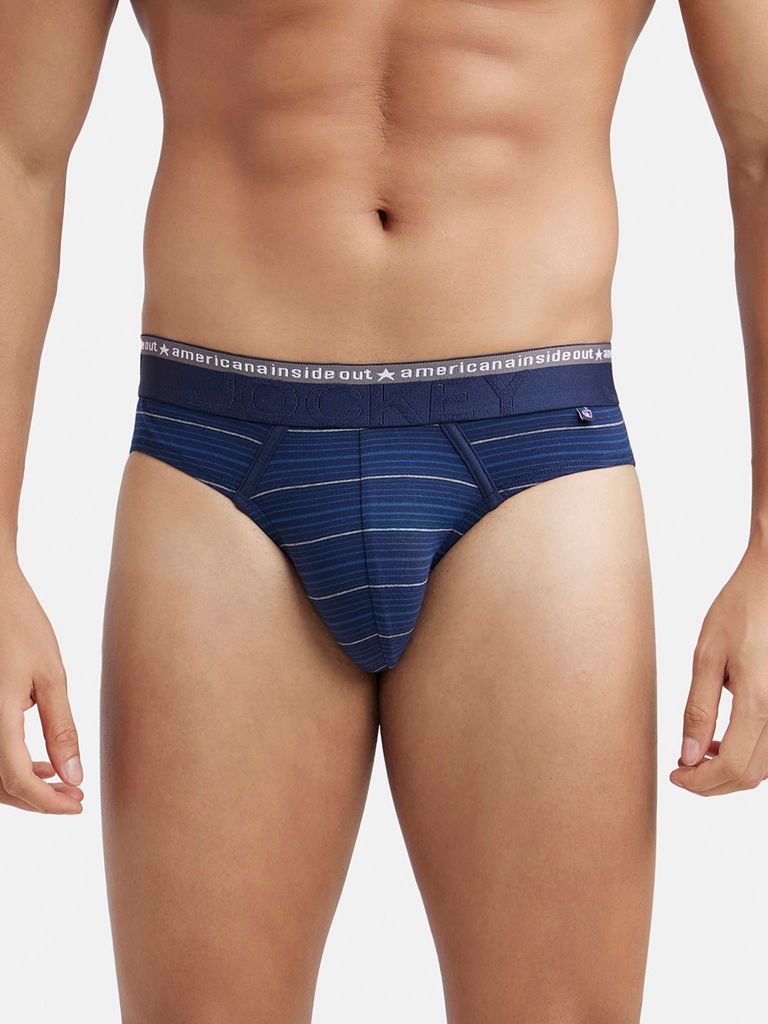 Jockey Stretchable Stripe Brief with Ultrasoft Waistband -US67